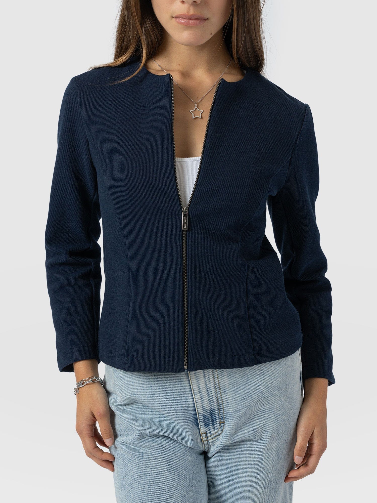 Florence Jacket - Navy Twill - Women's Jackets | Saint + Sofia® USA