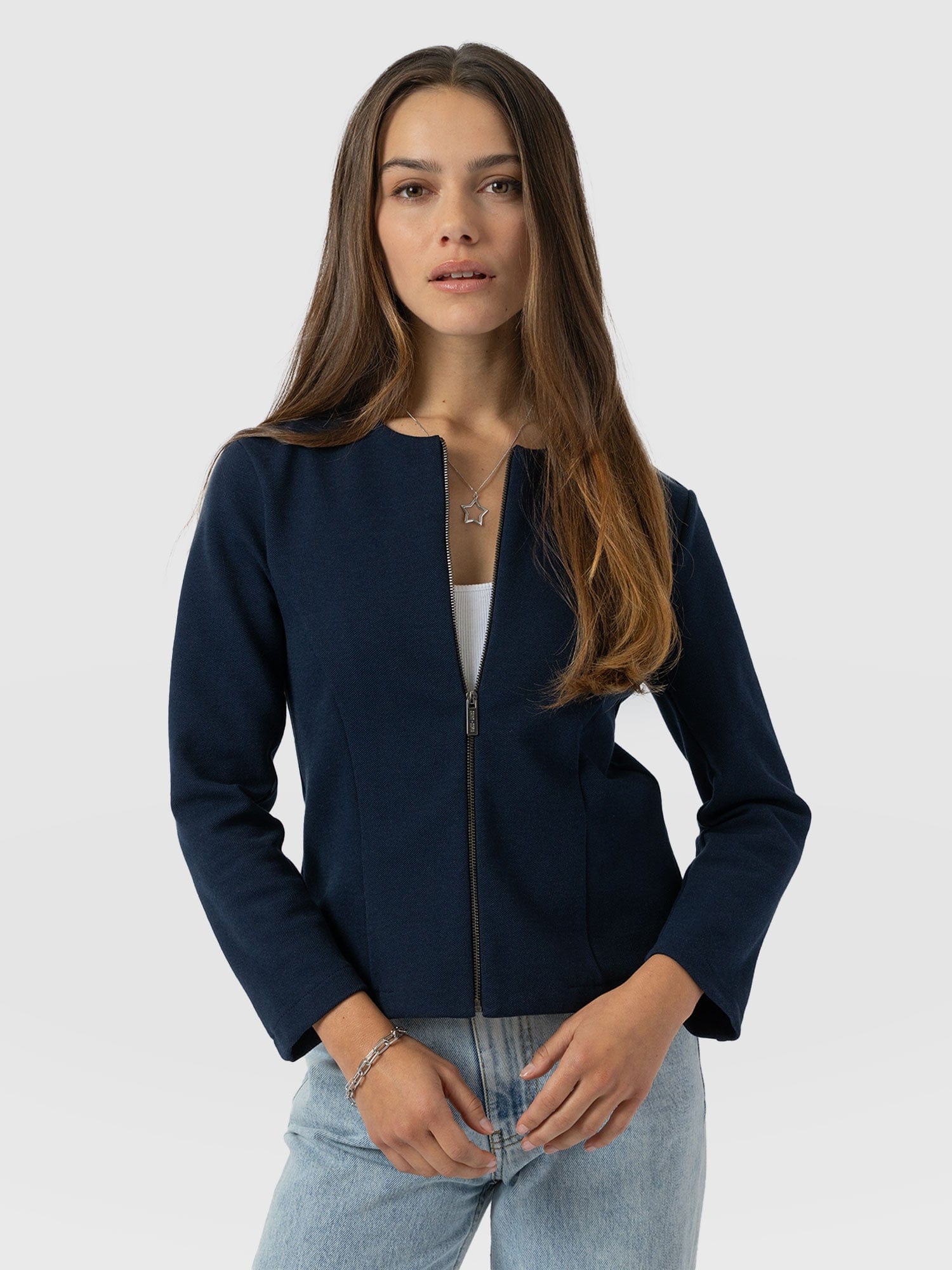 Florence Jacket - Navy Twill - Women's Jackets | Saint + Sofia® USA