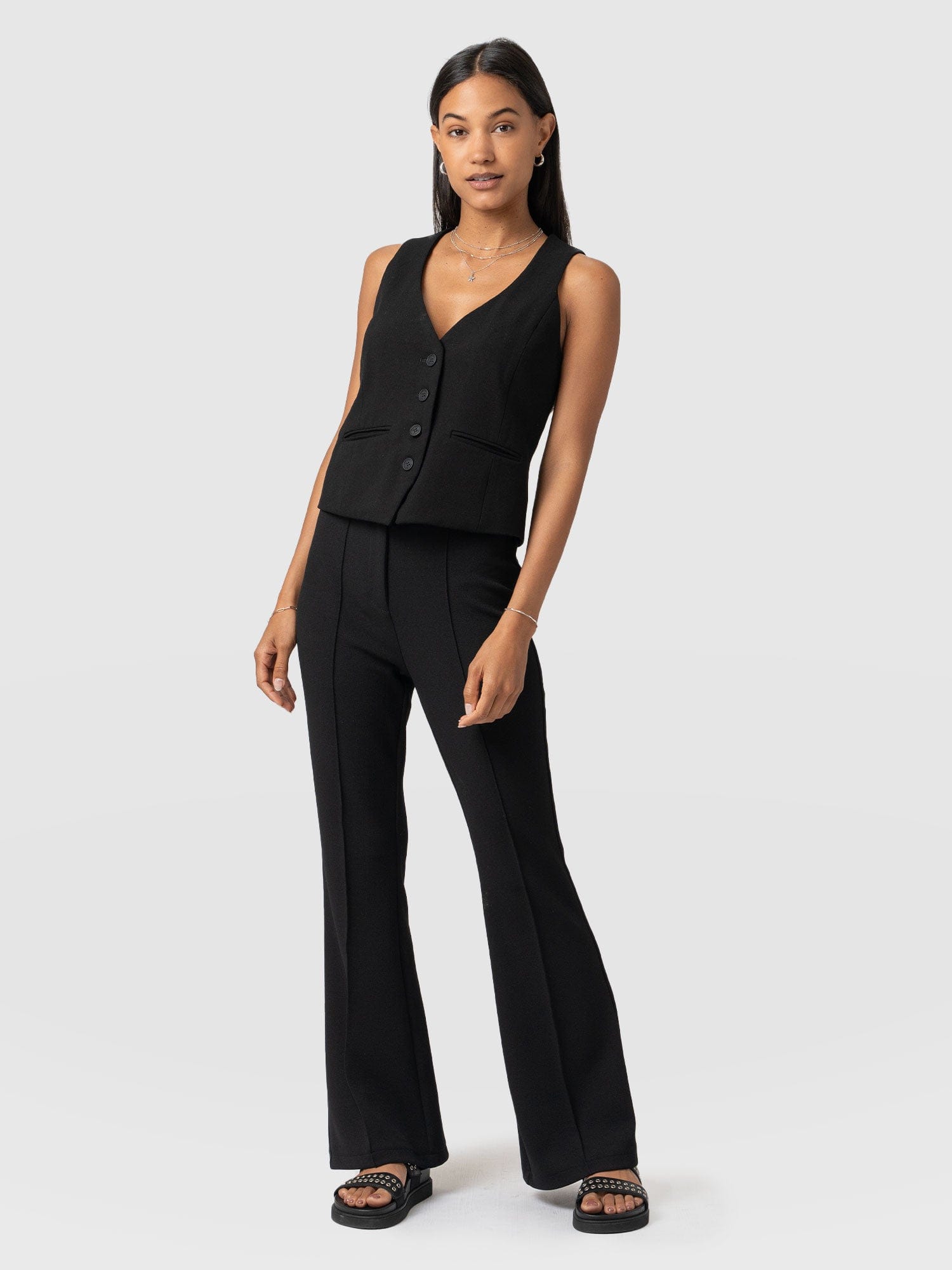 Freya Flared Pant Black - Women's Pants | Saint + Sofia® USA
