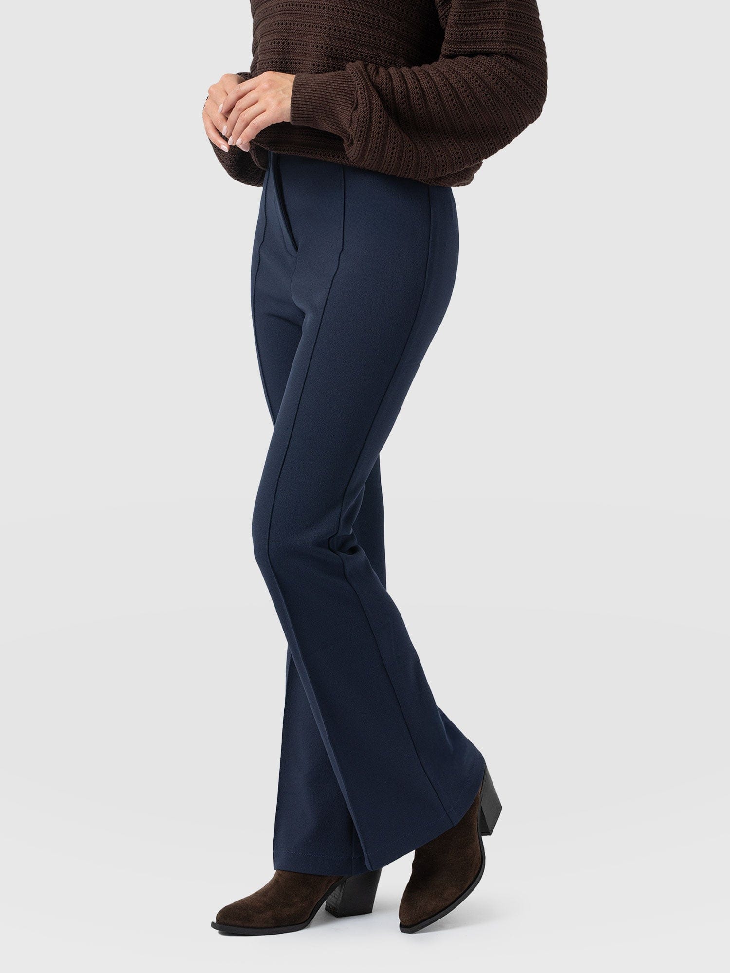 Freya Flared Pants - Navy - Women's Pants | Saint + Sofia USA