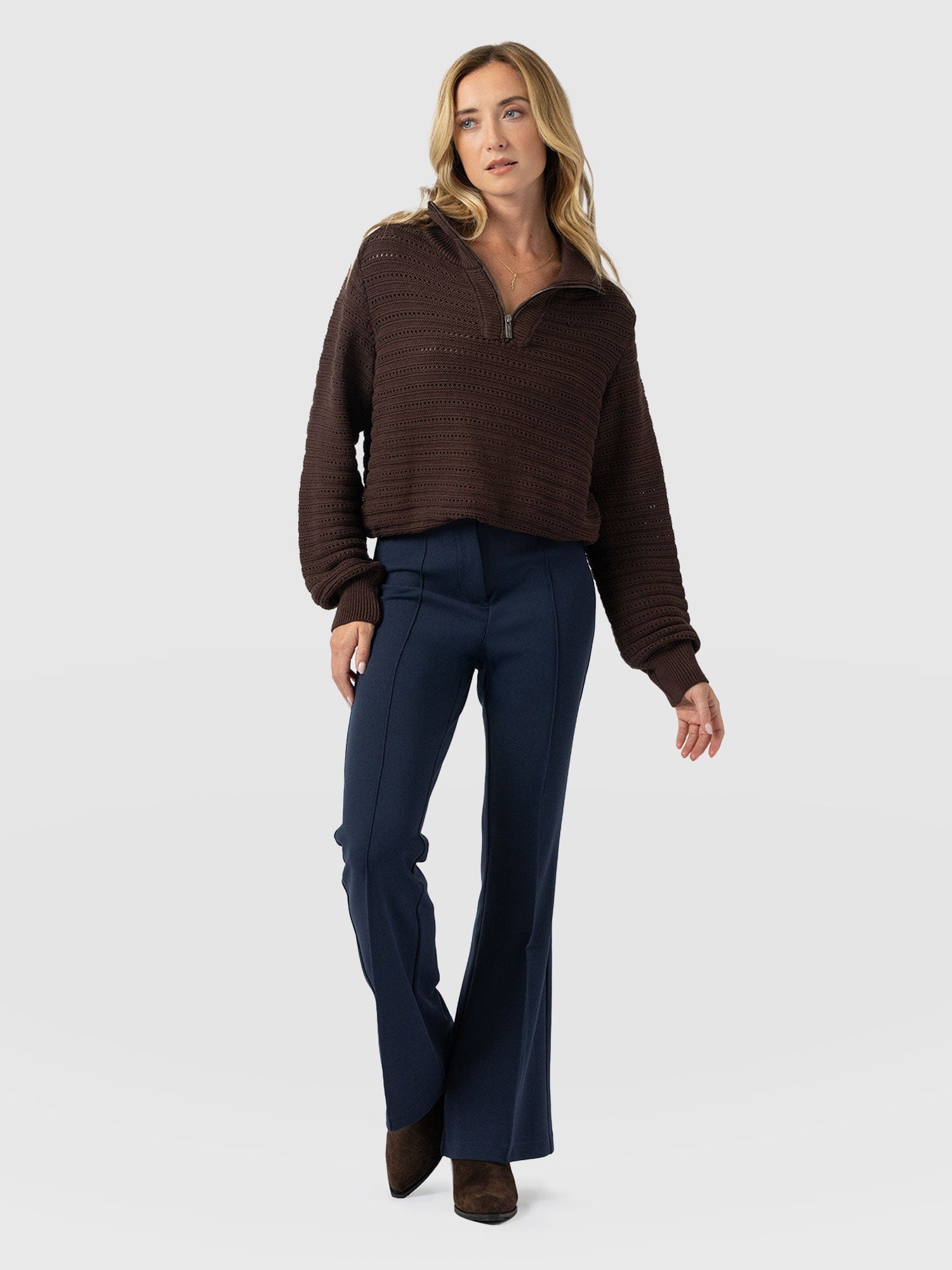 Freya Flared Pants - Navy - Women's Pants | Saint + Sofia USA
