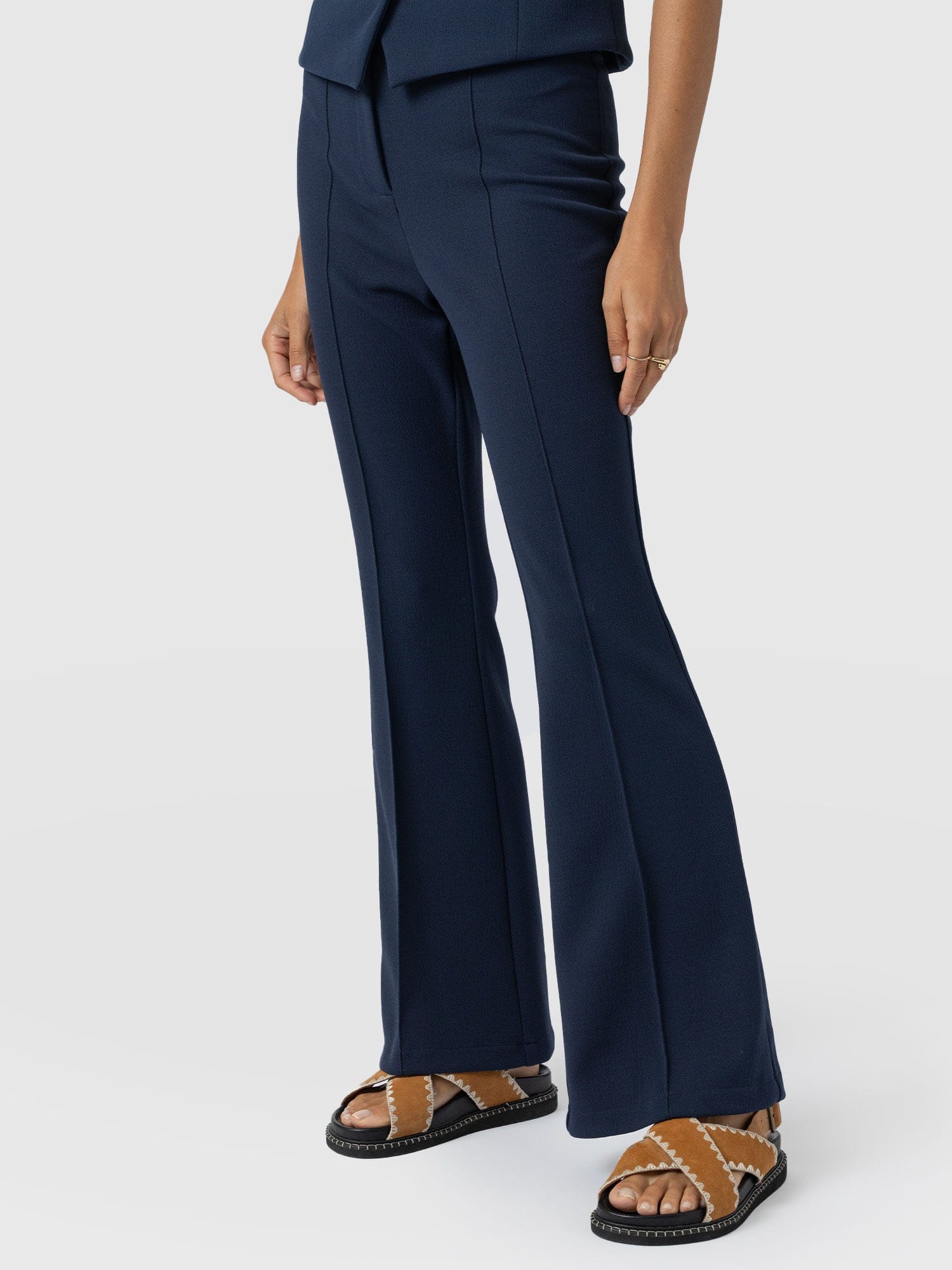 Freya Flared Pants - Navy - Women's Pants | Saint + Sofia USA