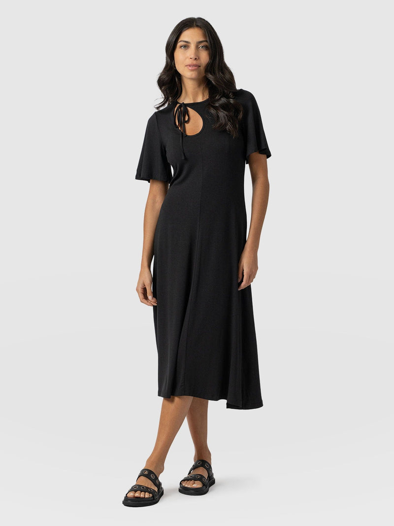 Freya Tie Dress Black - Women's Dresses | Saint + Sofia® USA