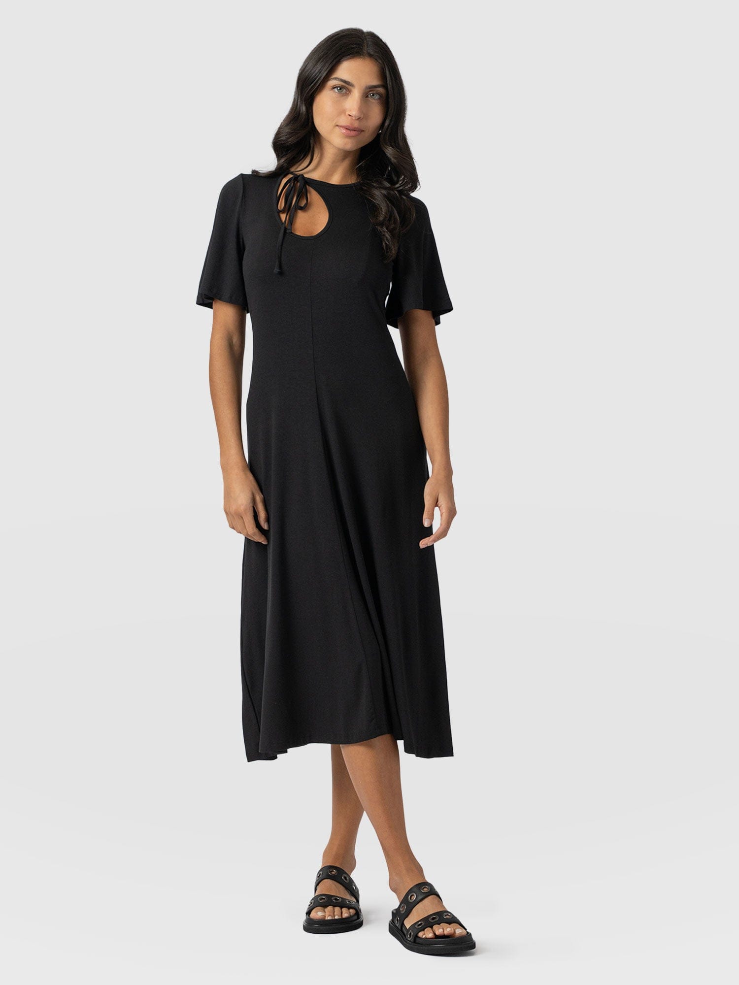 Freya Tie Dress Black - Women's Dresses | Saint + Sofia® USA