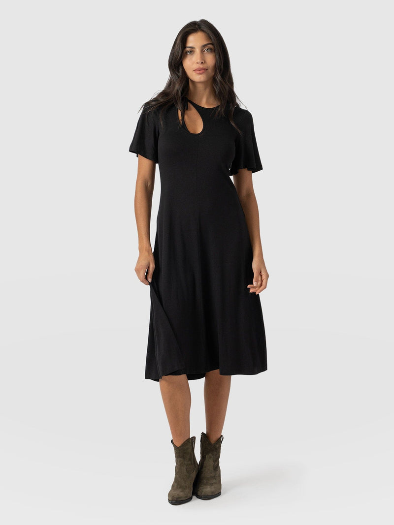 Freya Tie Dress Black - Women's Dresses | Saint + Sofia® USA