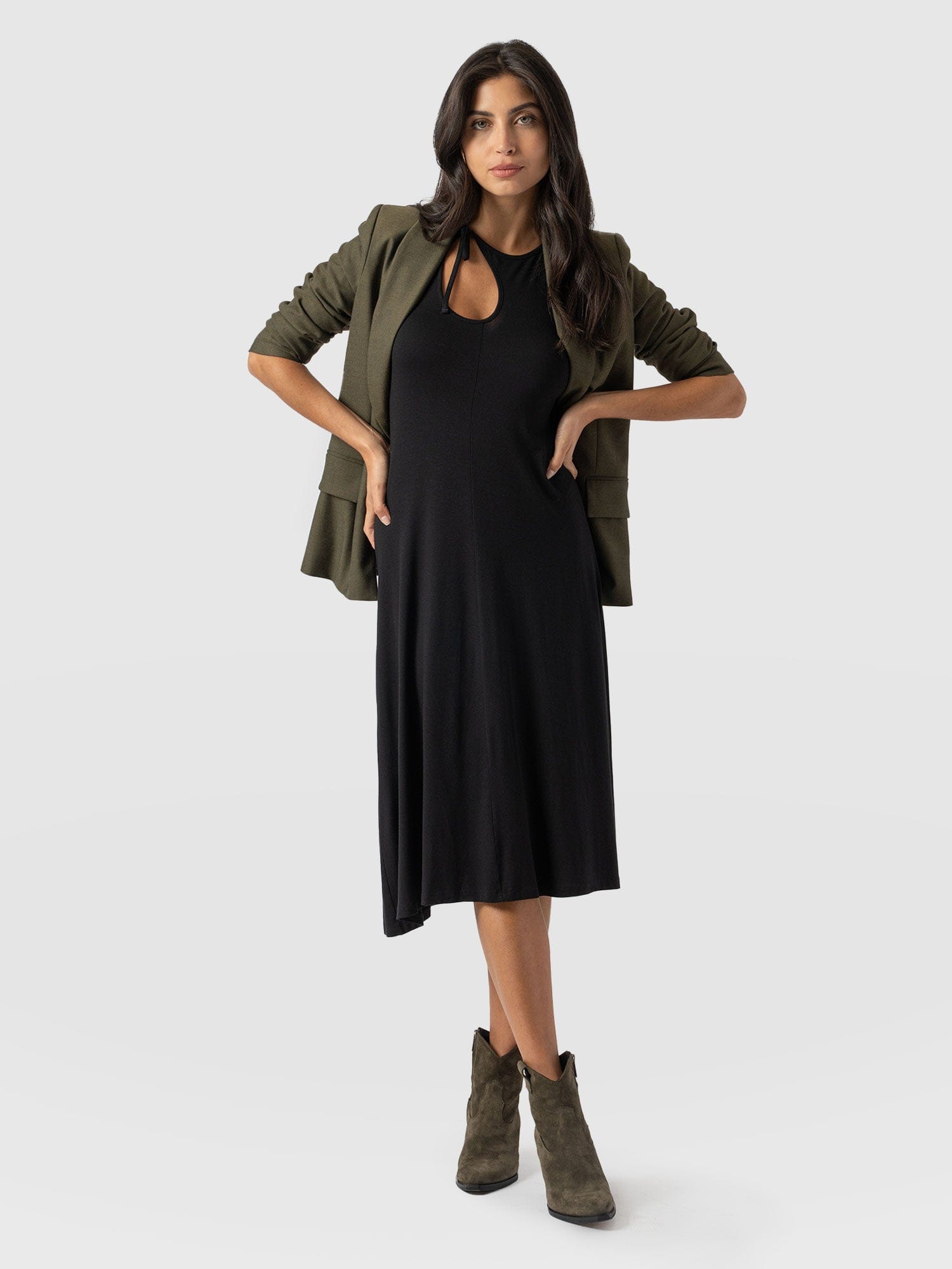 Freya Tie Dress Black - Women's Dresses | Saint + Sofia® USA