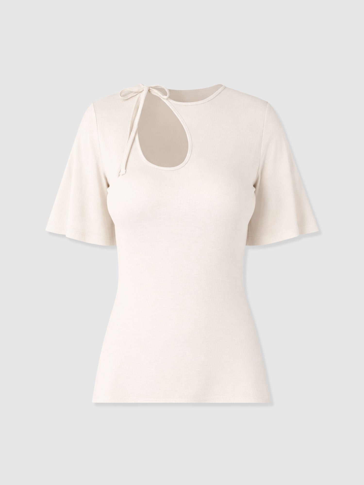 Freya Tie Tee - Cream - Women's T-shirts | Saint + Sofia® USA