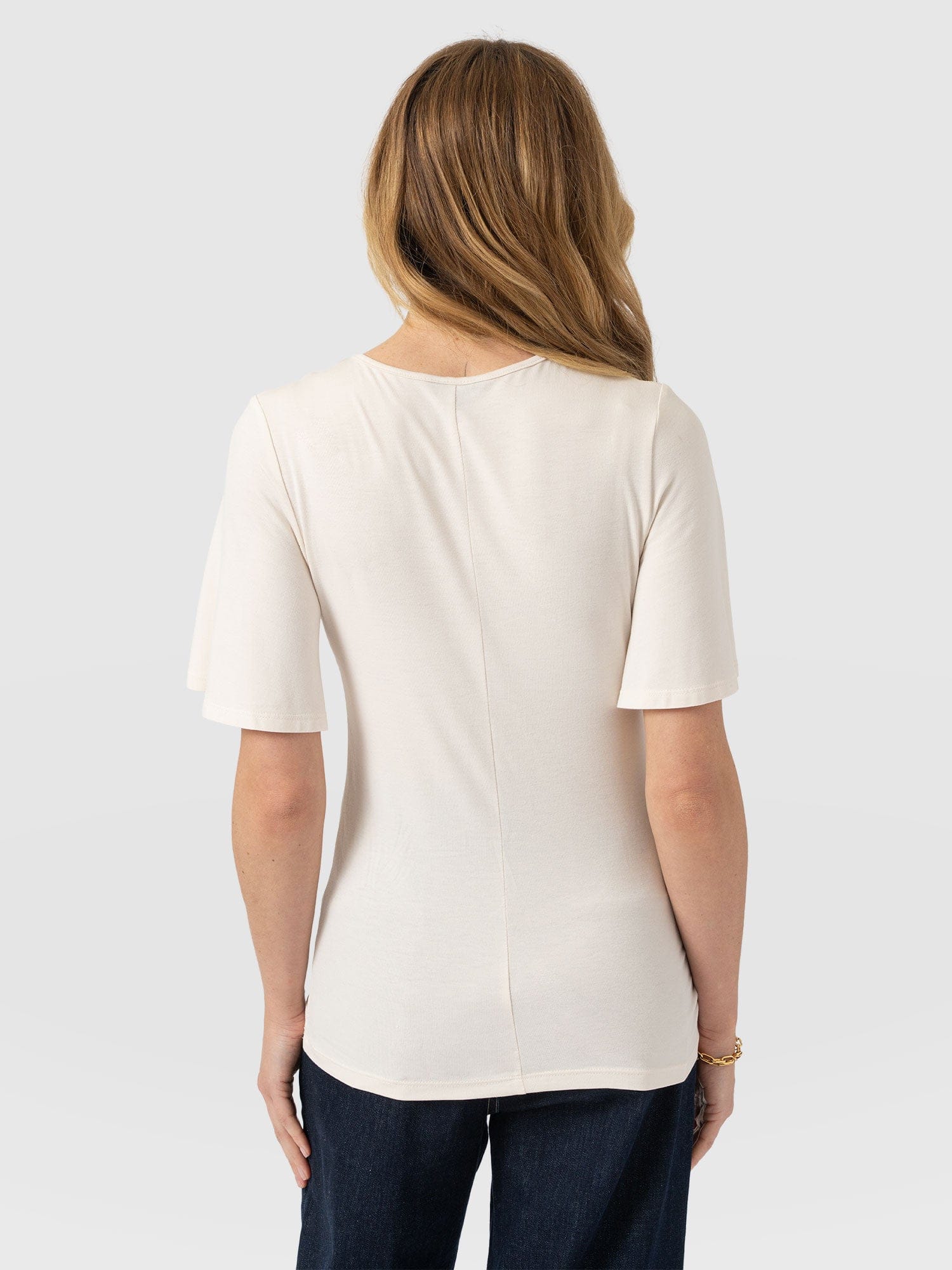 Freya Tie Tee - Cream - Women's T-shirts | Saint + Sofia® USA