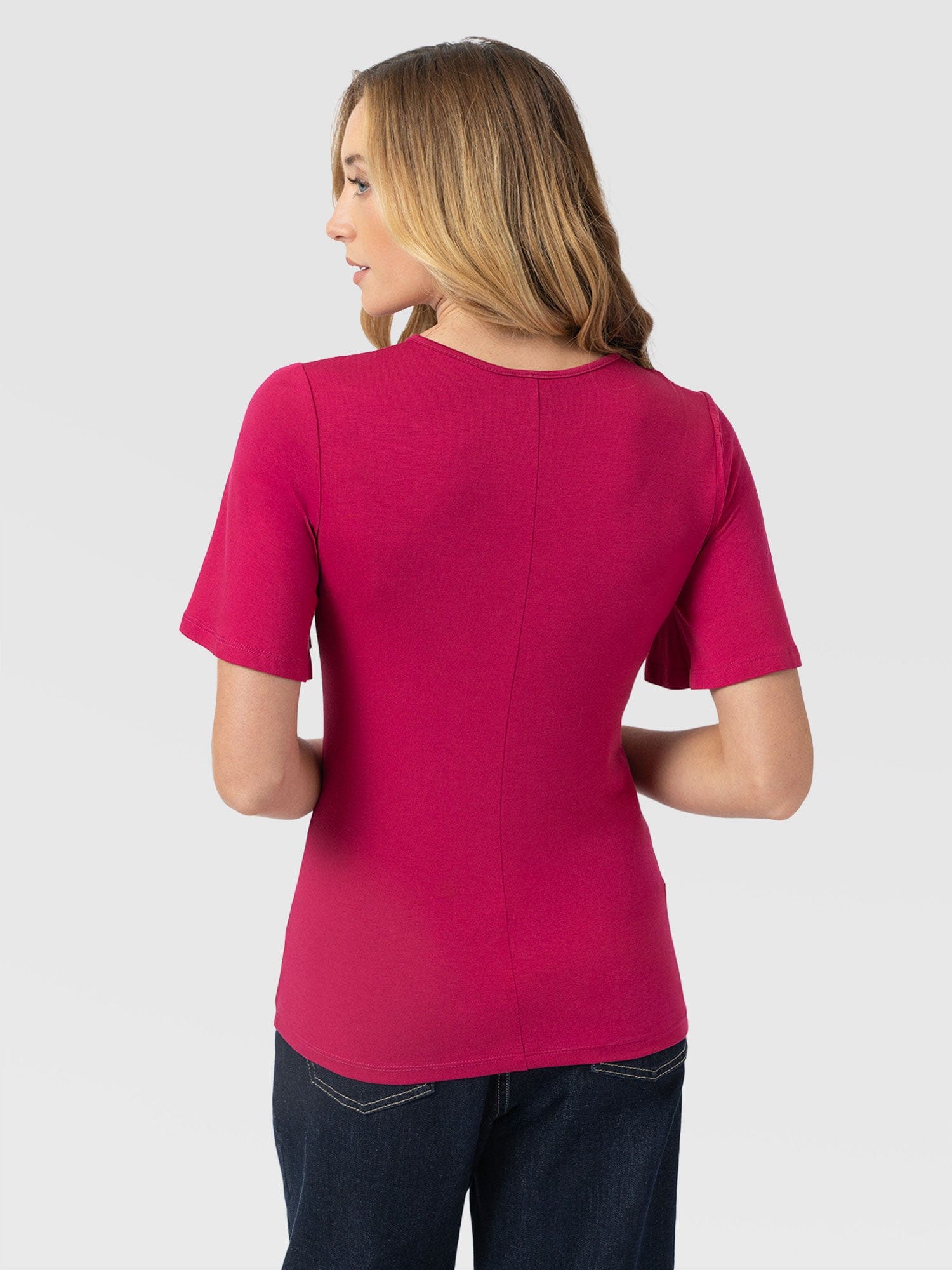 Freya Tie Tee - Fuchsia Pink - Women's T-shirts | Saint + Sofia® USA