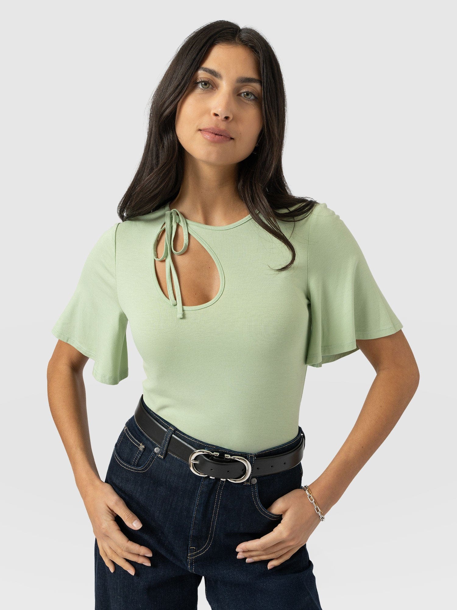 Freya Tie Tee - Mint - Women's T-shirts | Saint + Sofia® USA