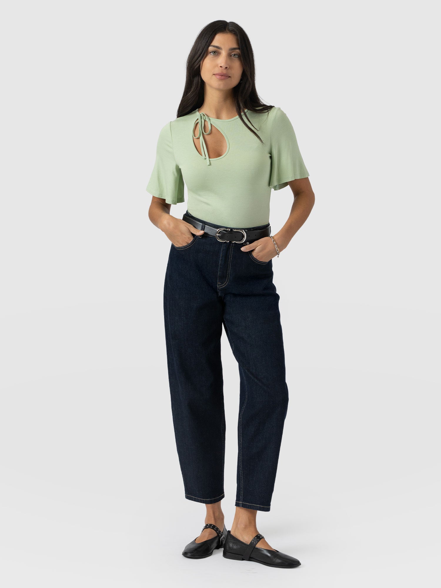 Freya Tie Tee - Mint - Women's T-shirts | Saint + Sofia® USA