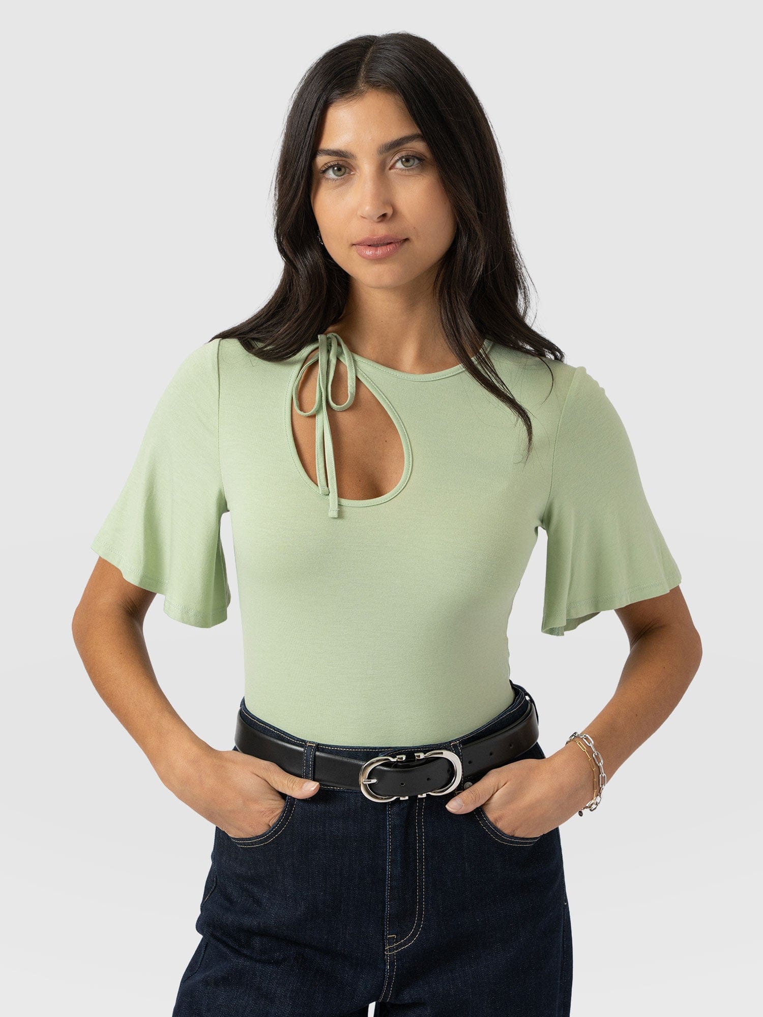 Freya Tie Tee - Mint - Women's T-shirts | Saint + Sofia® USA