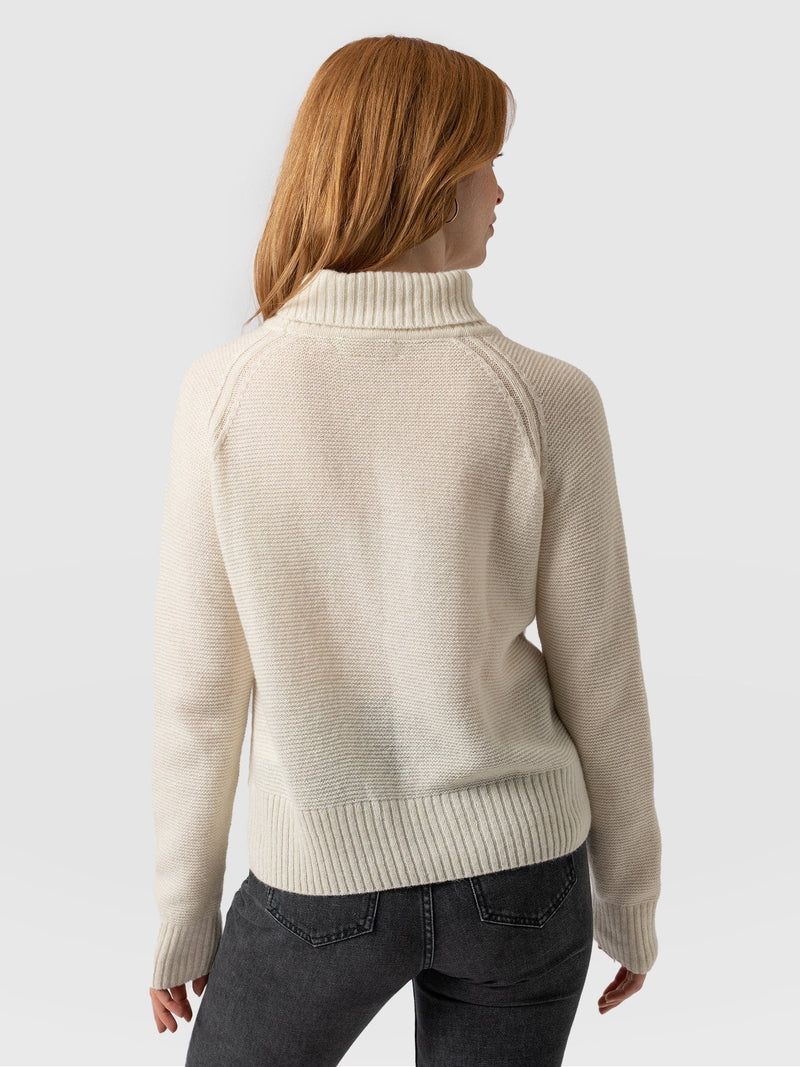 Glen Cable Knit Sweater - Red