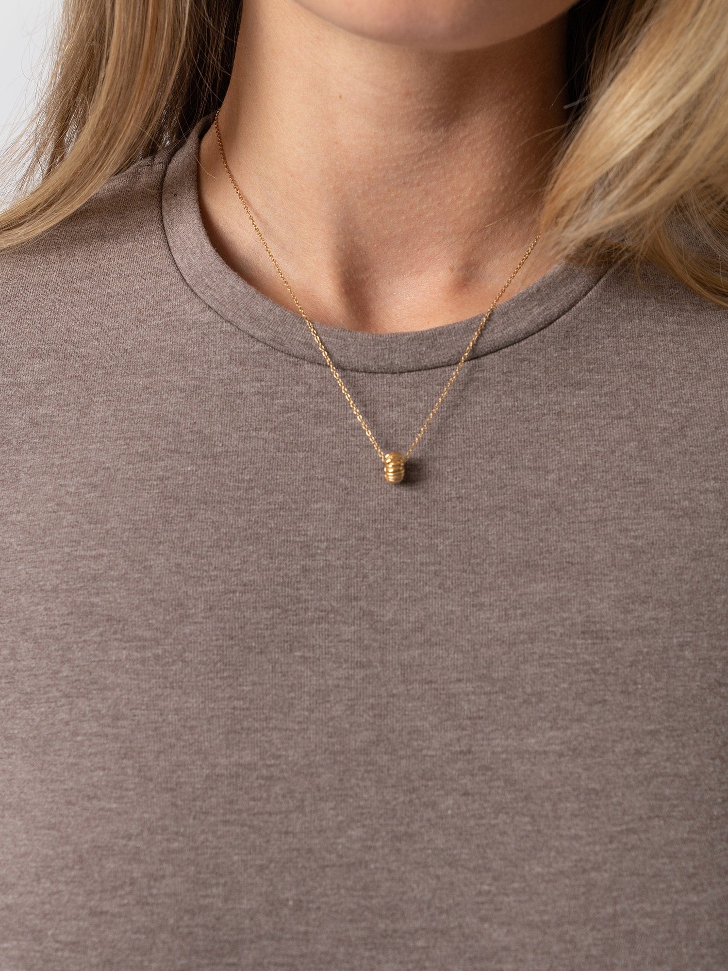 Glen Crew Neck Tee Coco Melange - Women's T-Shirts | Saint + Sofia® USA