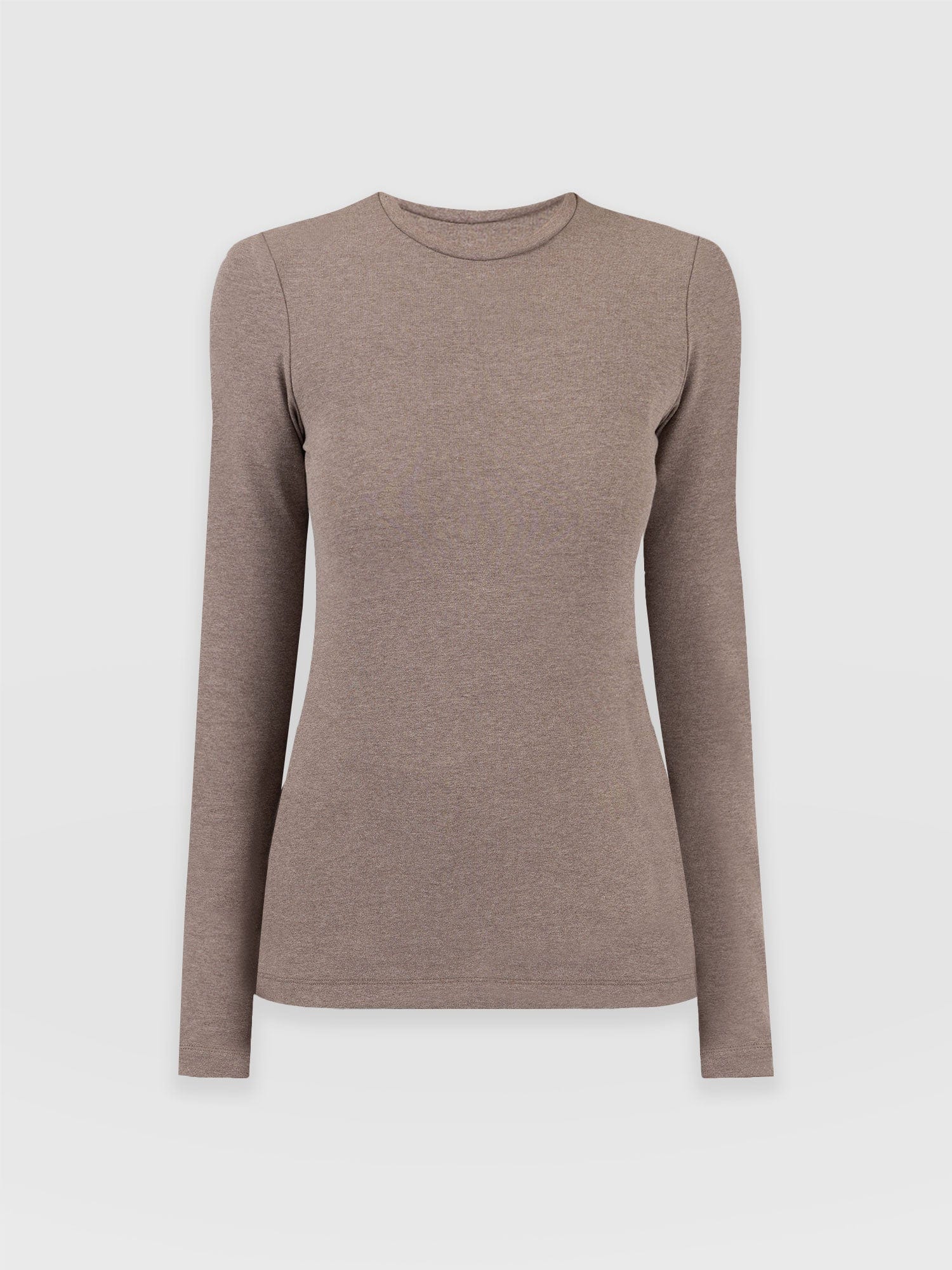 Glen Crew Neck Tee Coco Melange - Women's T-Shirts | Saint + Sofia® USA