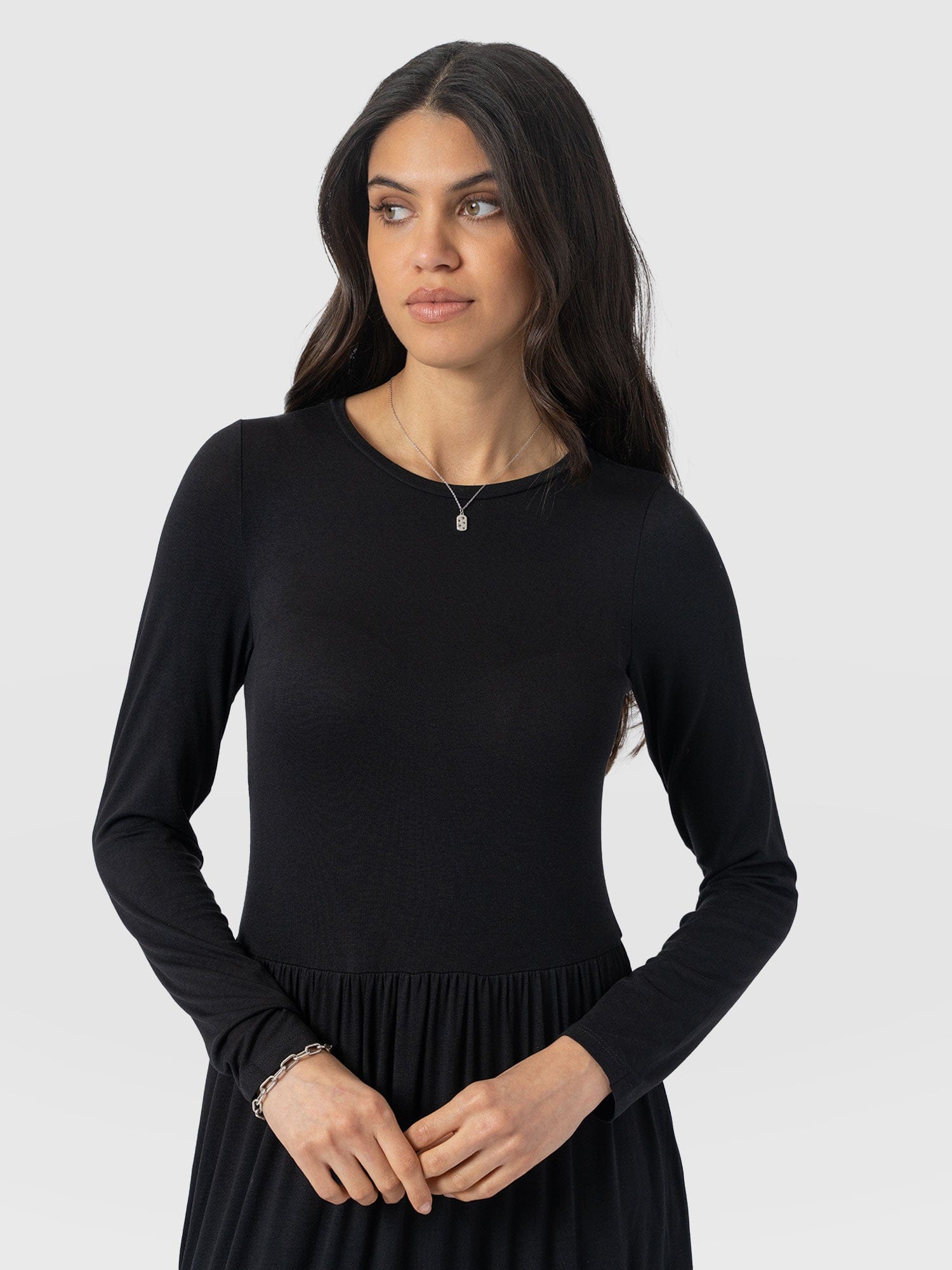 Greenwich Dress Black Sleeves - Women's Dresses | Saint + Sofia® USA