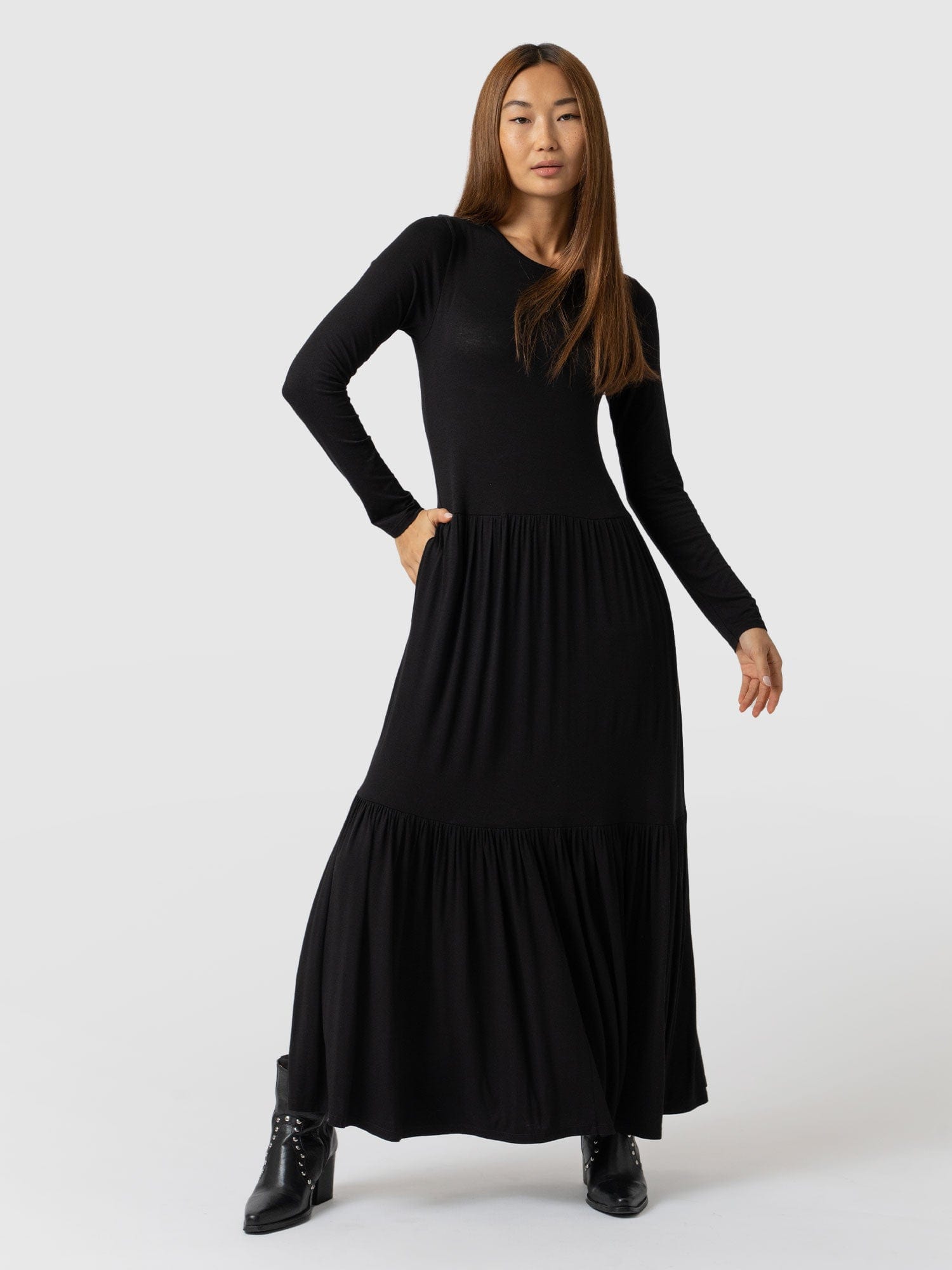 Greenwich Dress Black Sleeves - Women's Dresses | Saint + Sofia ...