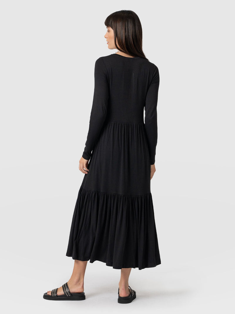 Greenwich Dress Black Sleeves - Women's Dresses | Saint + Sofia® USA