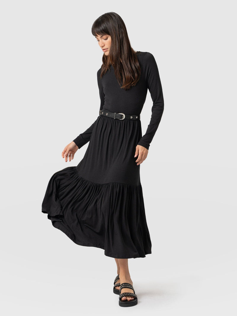 Greenwich Dress Black Sleeves - Women's Dresses | Saint + Sofia® USA