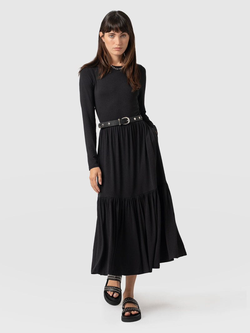 Greenwich Dress Black Sleeves - Women's Dresses | Saint + Sofia® USA