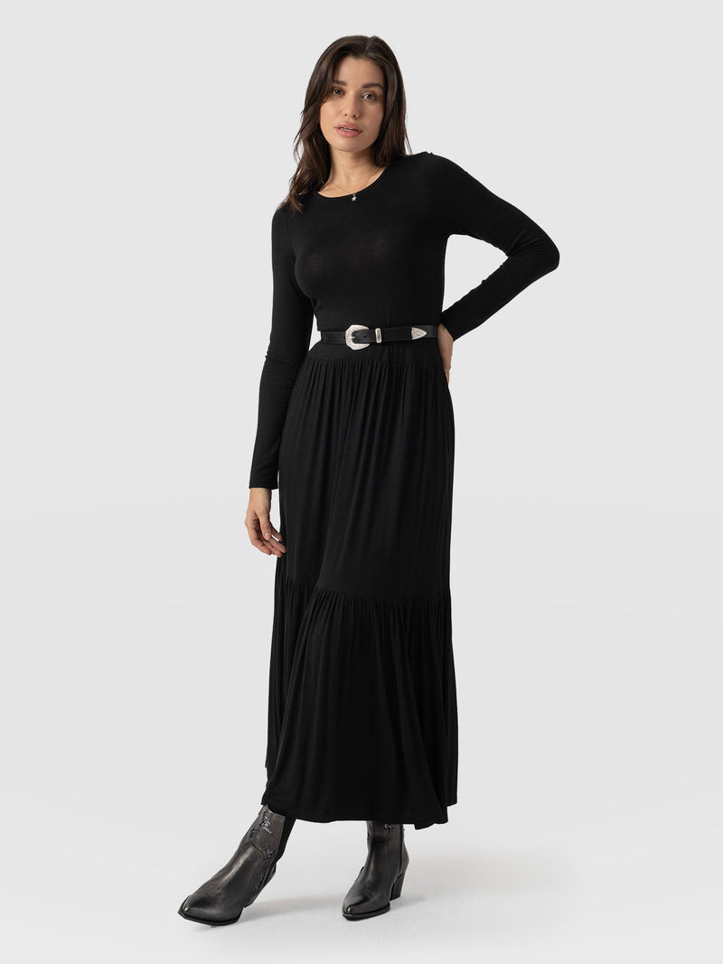 Greenwich Dress Black Sleeves - Women's Dresses | Saint + Sofia® USA