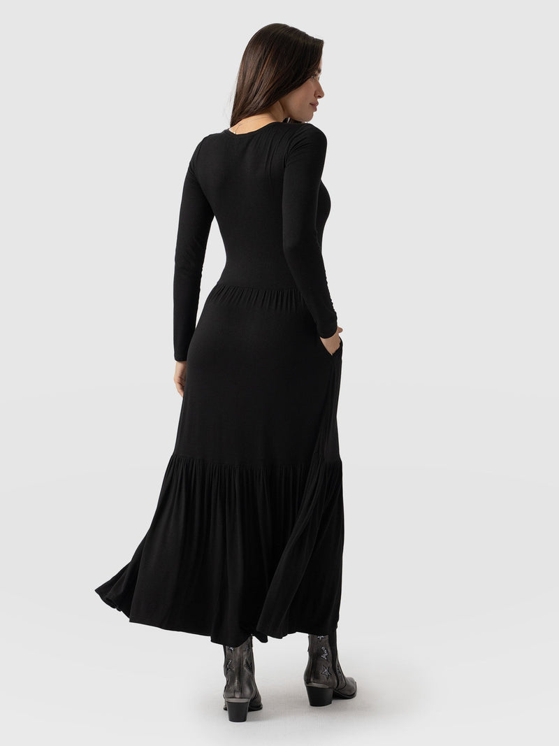 Greenwich Dress Black Sleeves - Women's Dresses | Saint + Sofia® USA