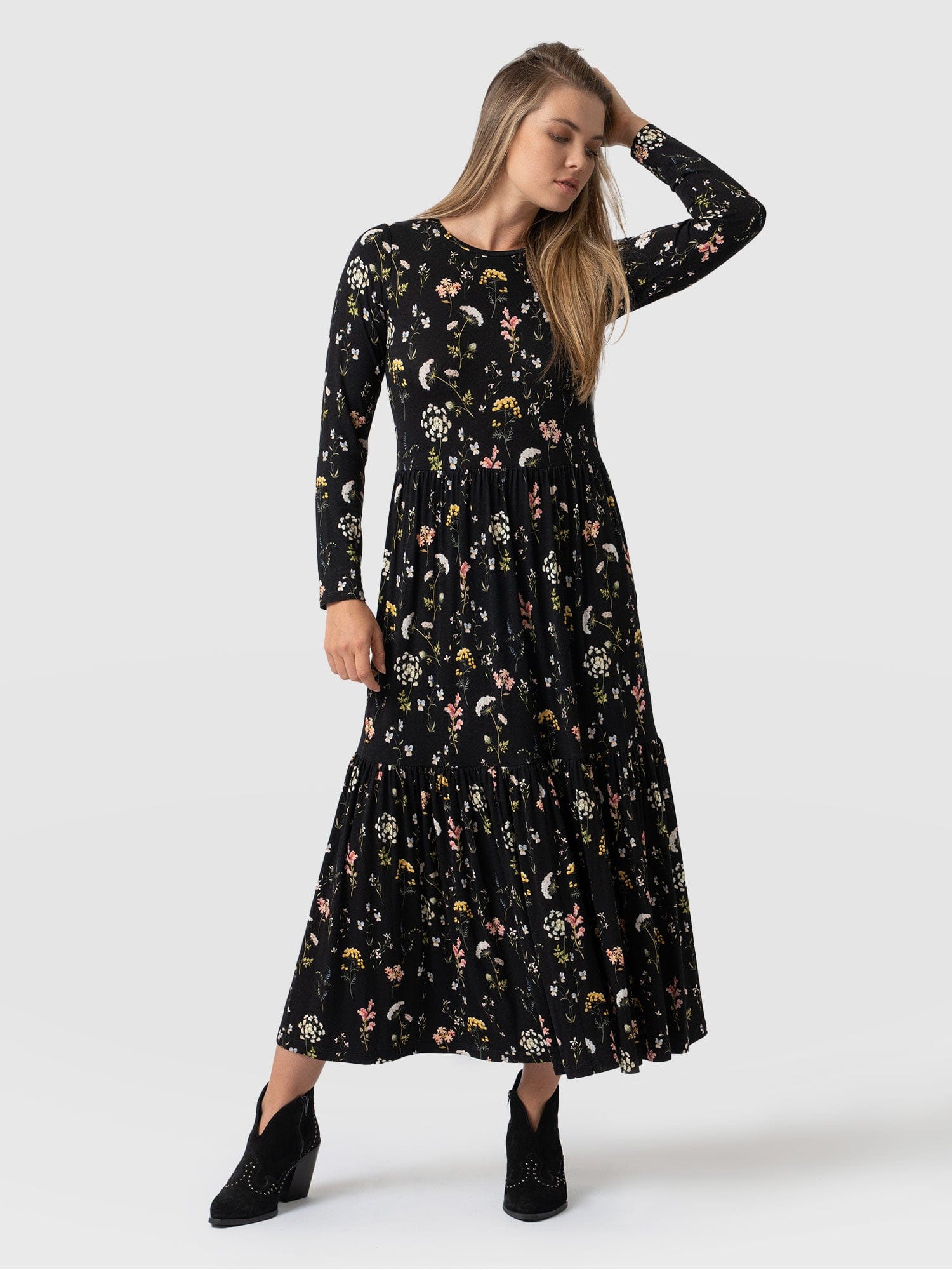 Greenwich Dress Long Sleeve Hyde Gardens - Women's Dresses | Saint + Sofia® USA