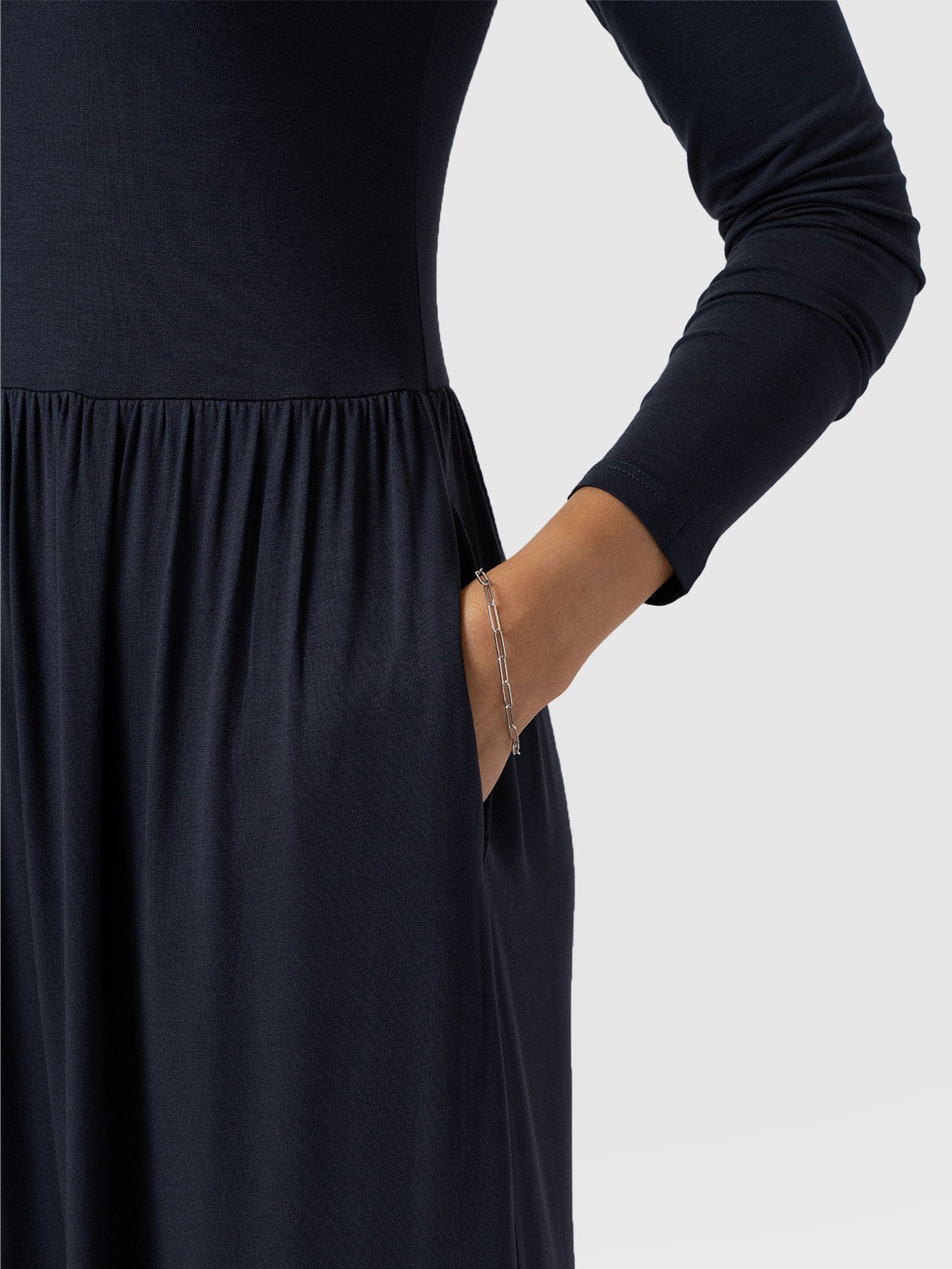 Greenwich Dress Navy Sleeves - Women's Dresses | Saint + Sofia® USA