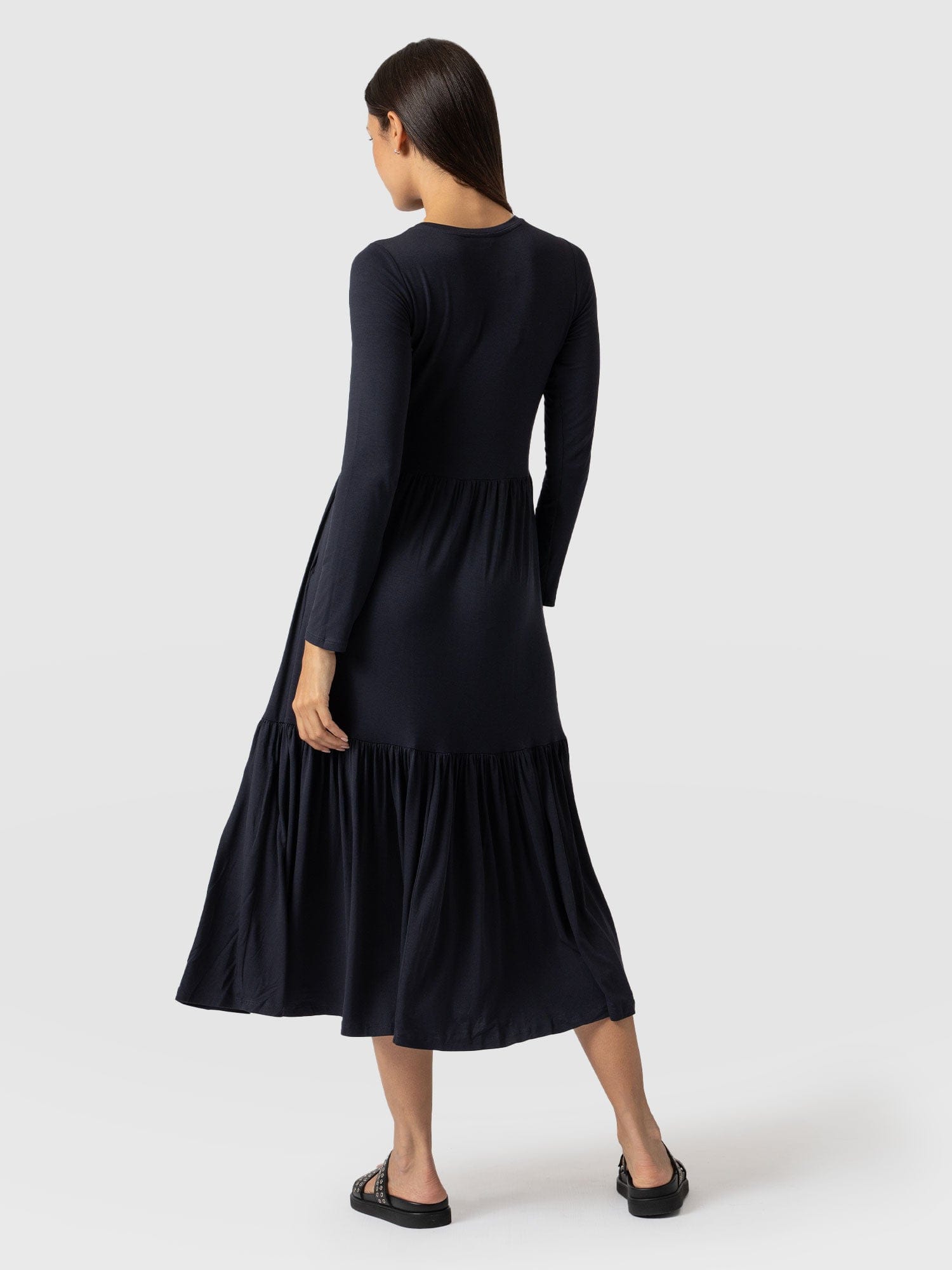 Greenwich Dress Navy Sleeves - Women's Dresses | Saint and Sofia® USA