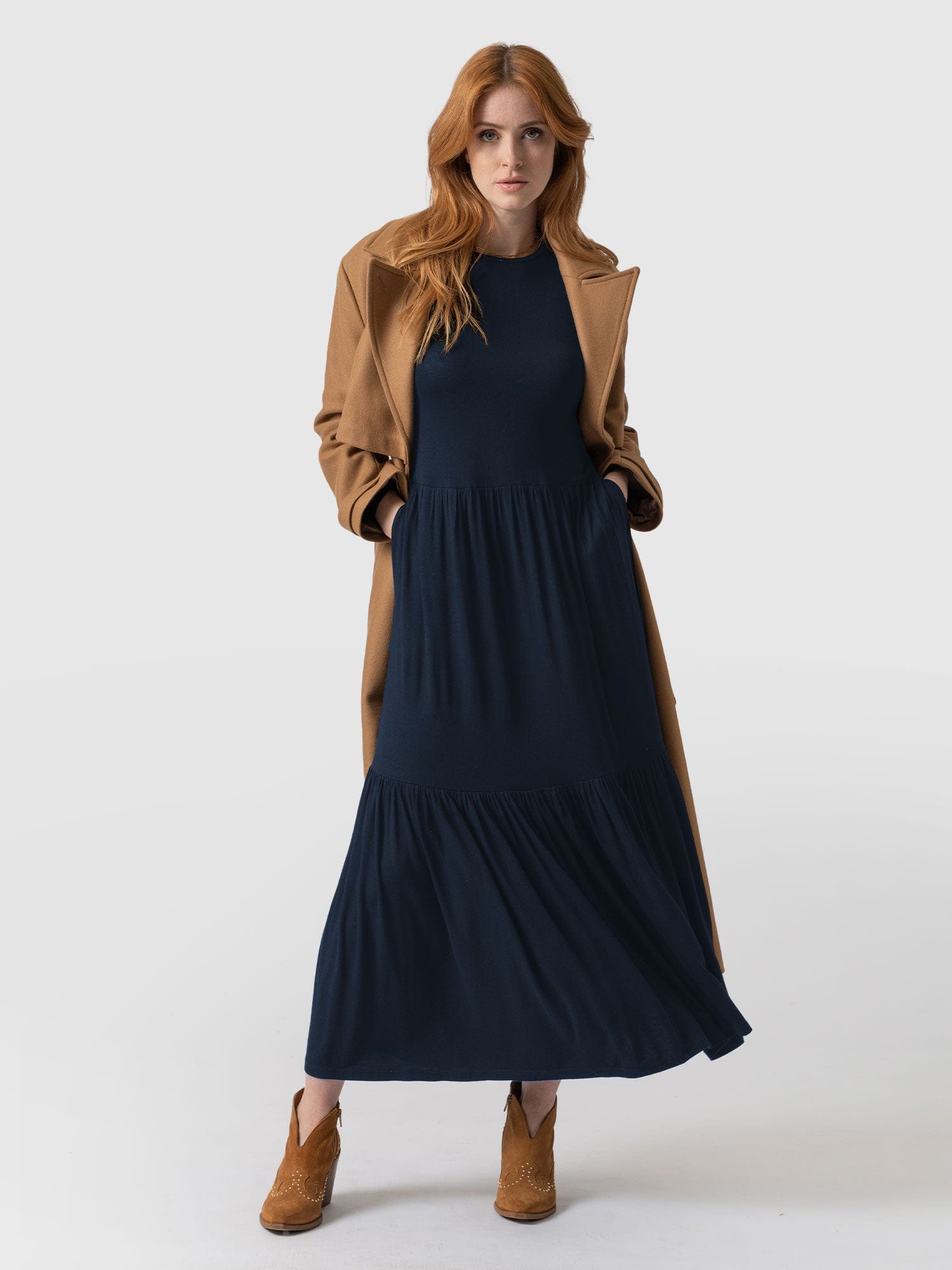 Greenwich Dress Navy Sleeves - Women's Dresses | Saint + Sofia® USA ...