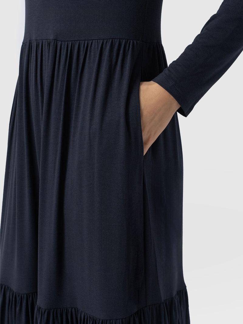 Greenwich Dress Navy Sleeves - Women's Dresses | Saint + Sofia® USA