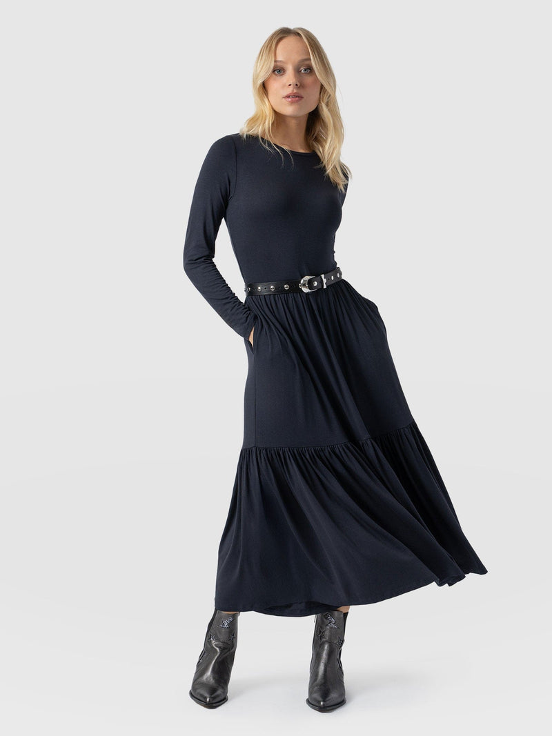 Greenwich Dress Navy Sleeves - Women's Dresses | Saint + Sofia® USA