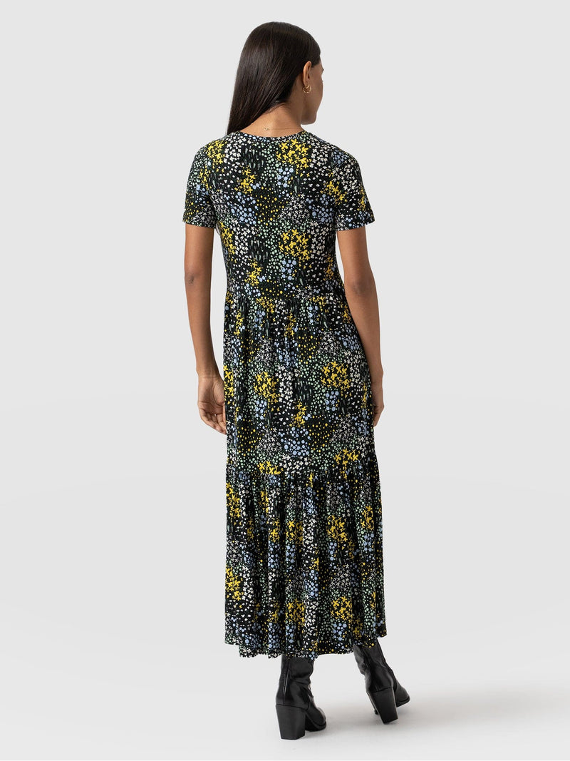 Greenwich Dress Short Sleeve Blue Ditsy Floral - Women's Dresses | Saint + Sofia® USA