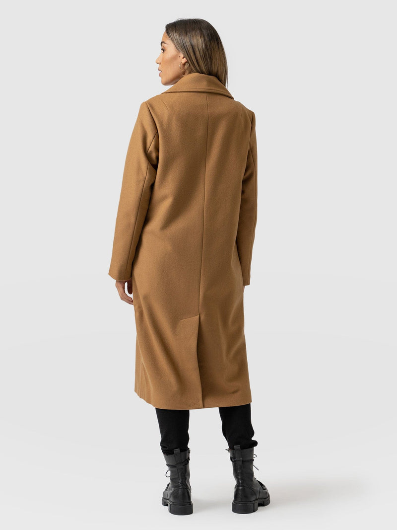 Halcyon Coat Camel - Women's Wool Coats | Saint + Sofia® USA