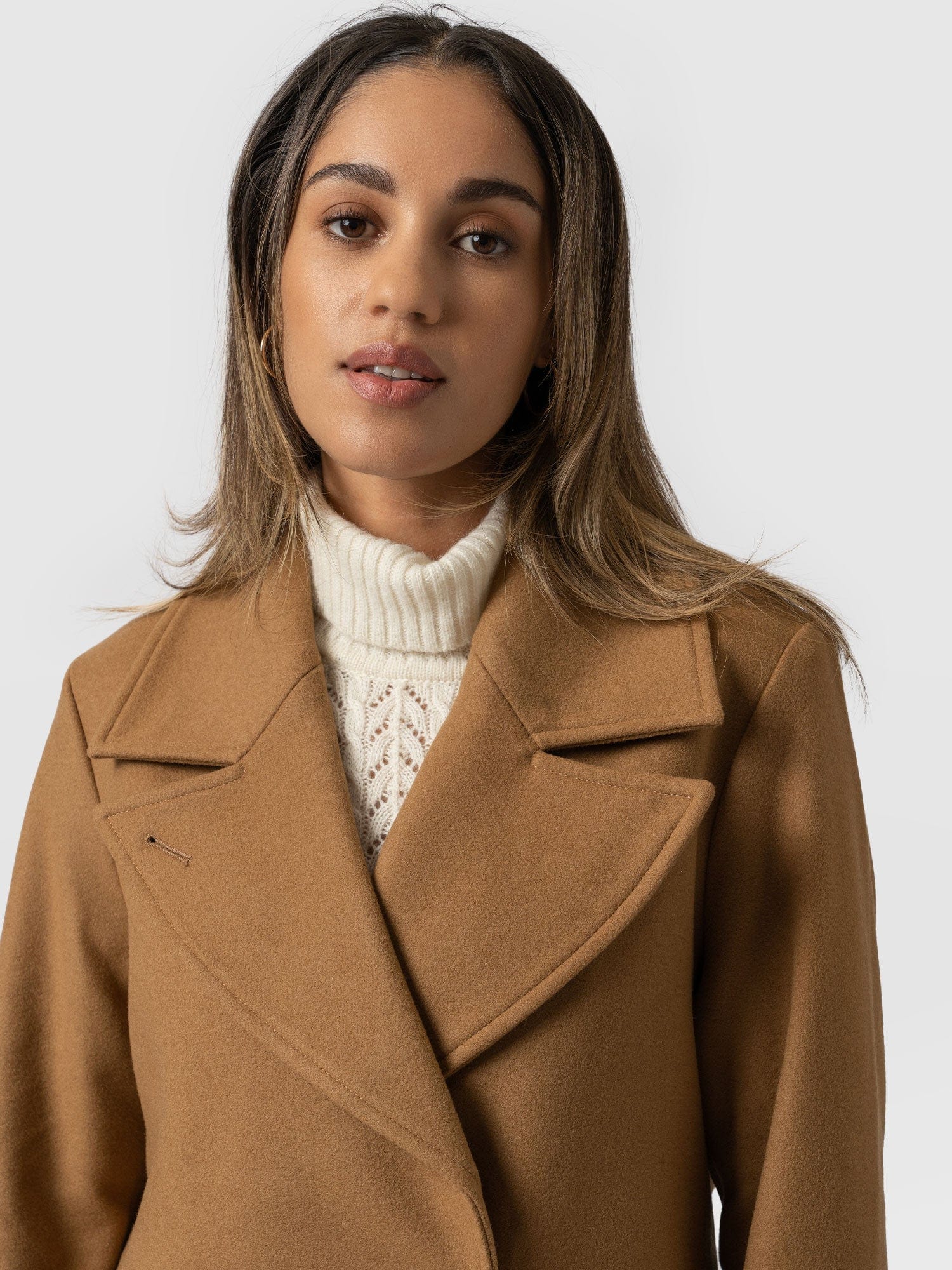 Halcyon Coat Camel - Women's Wool Coats | Saint + Sofia® USA