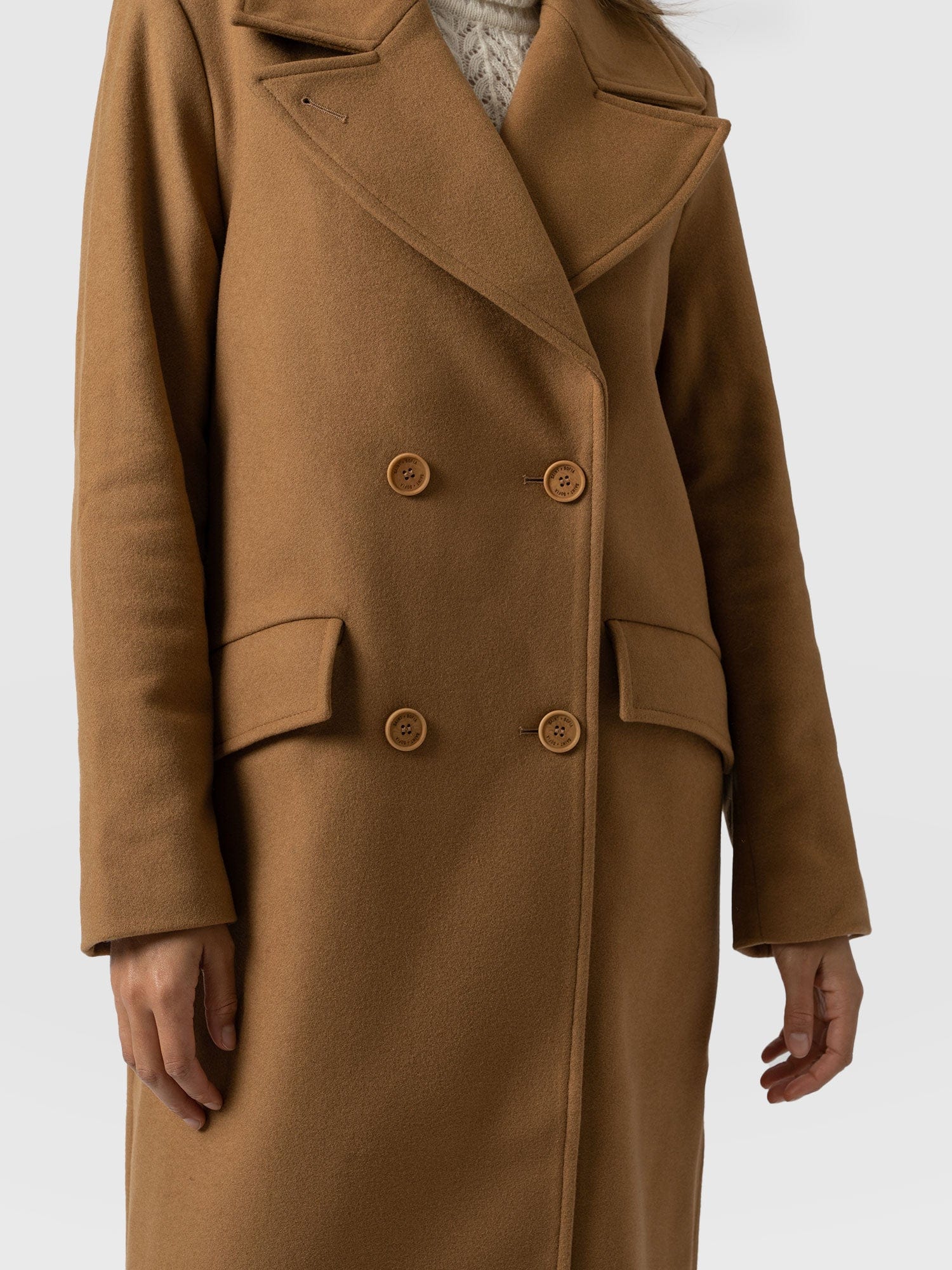 Halcyon Coat Camel - Women's Wool Coats | Saint + Sofia® USA