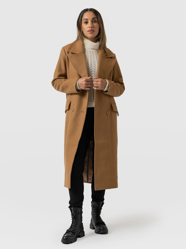 Halcyon Coat Camel - Women’s Wool Coats | Saint + Sofia® USA