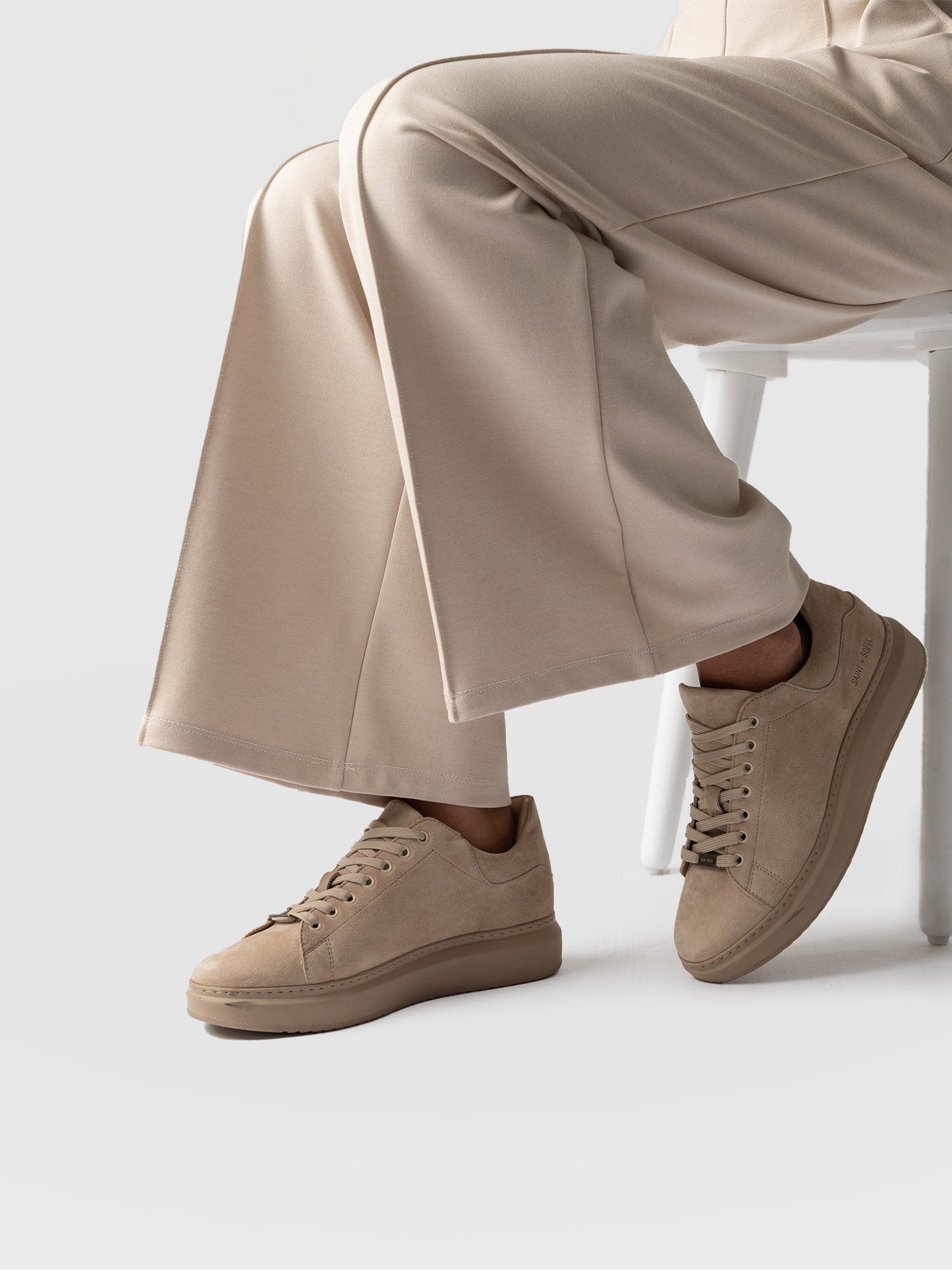 Hampstead Sneaker Camel Suede - Women's Sneakers | Saint + Sofia® USA