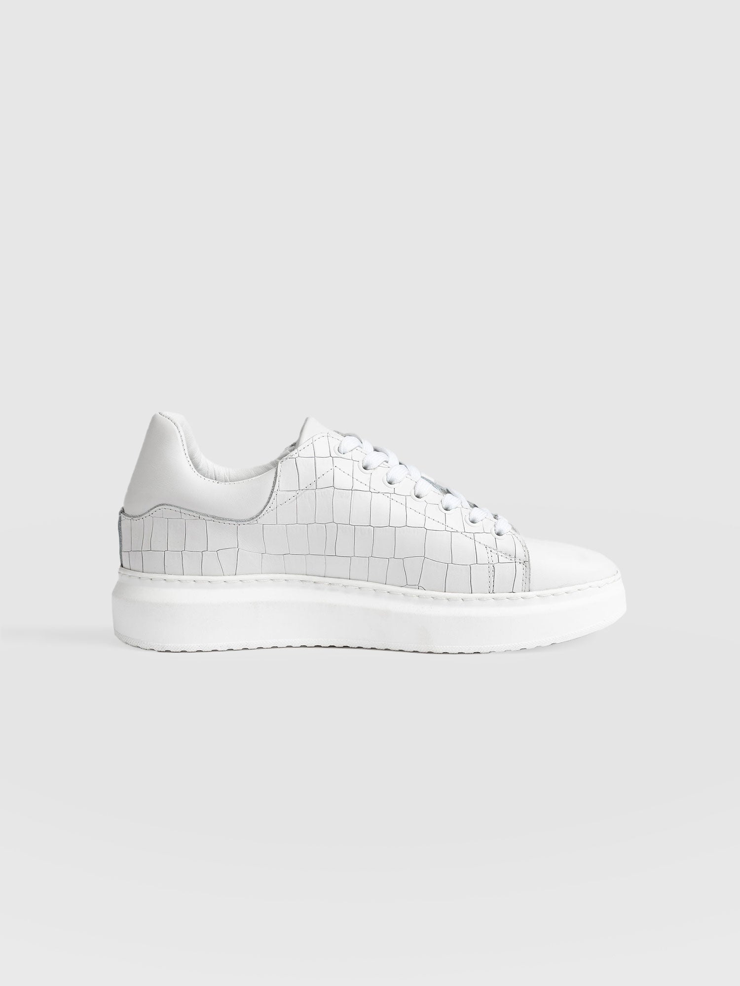 Hampstead Sneaker White Croc - Women's Sneakers | Saint + Sofia® USA