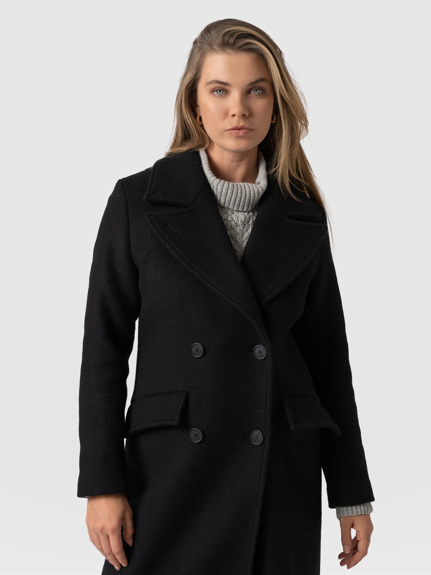 Hampton Coat Black - Women's Coats | Saint + Sofia® USA