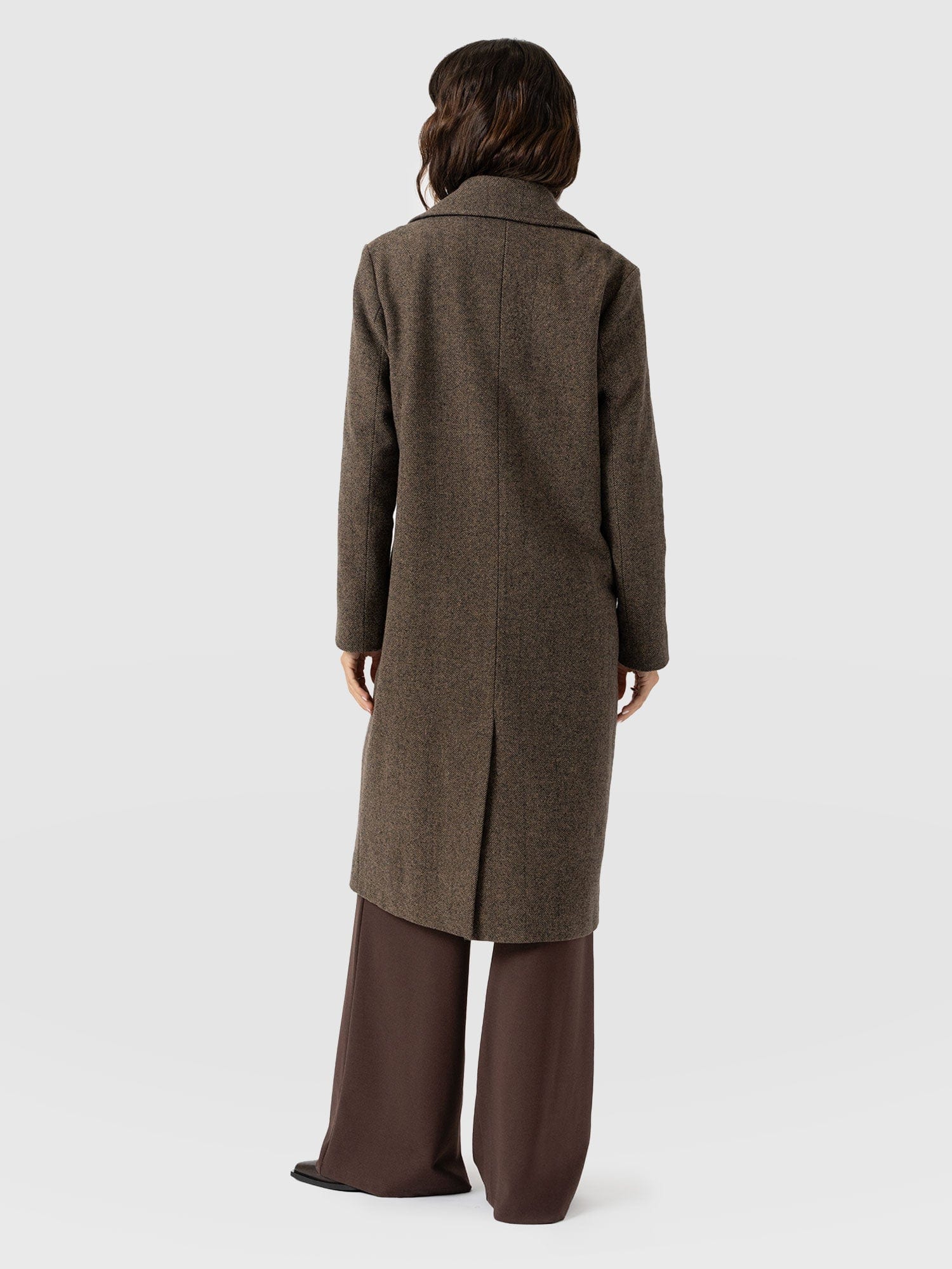 Hampton Coat - Brown Chevron - Women's Outerwears | Saint + Sofia® USA