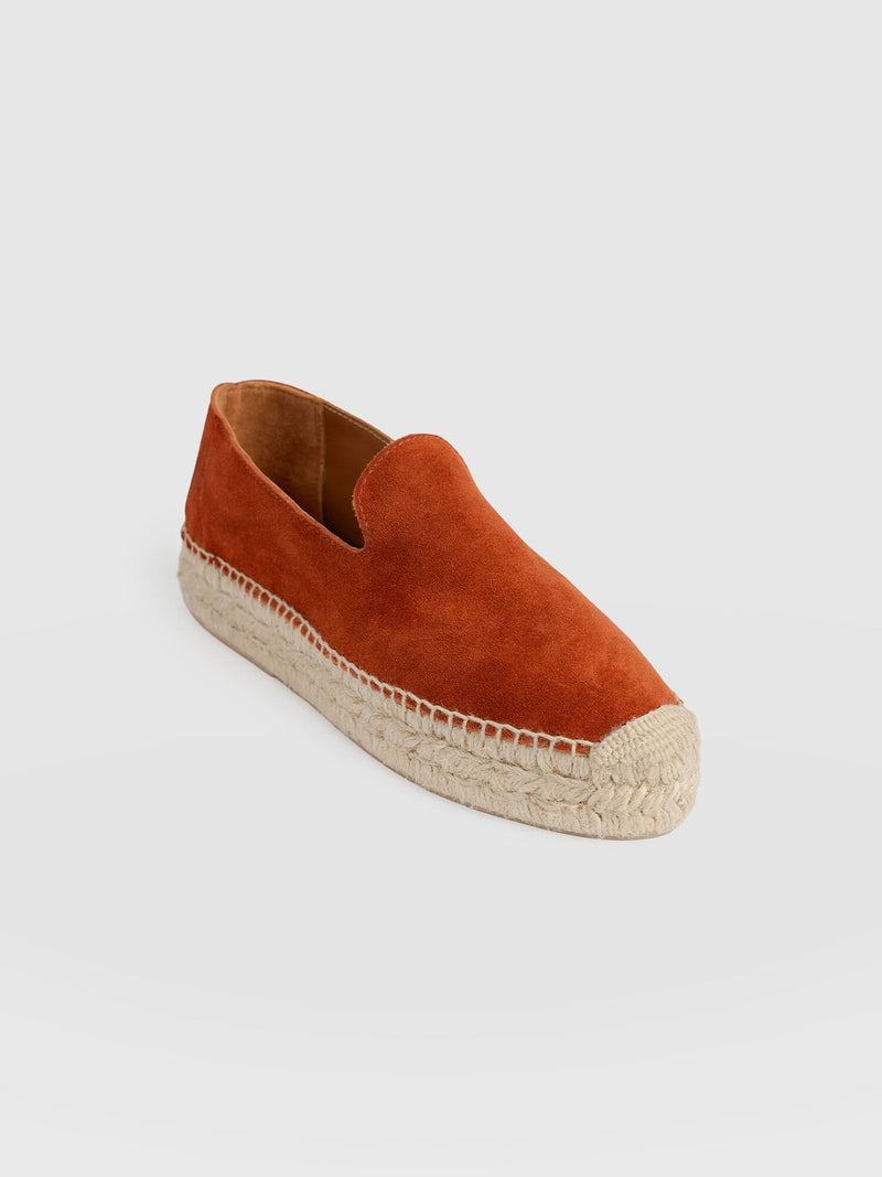 Hampton Espadrilles - Burnt Orange Suede - Women's Shoes | Saint + Sofia® USA