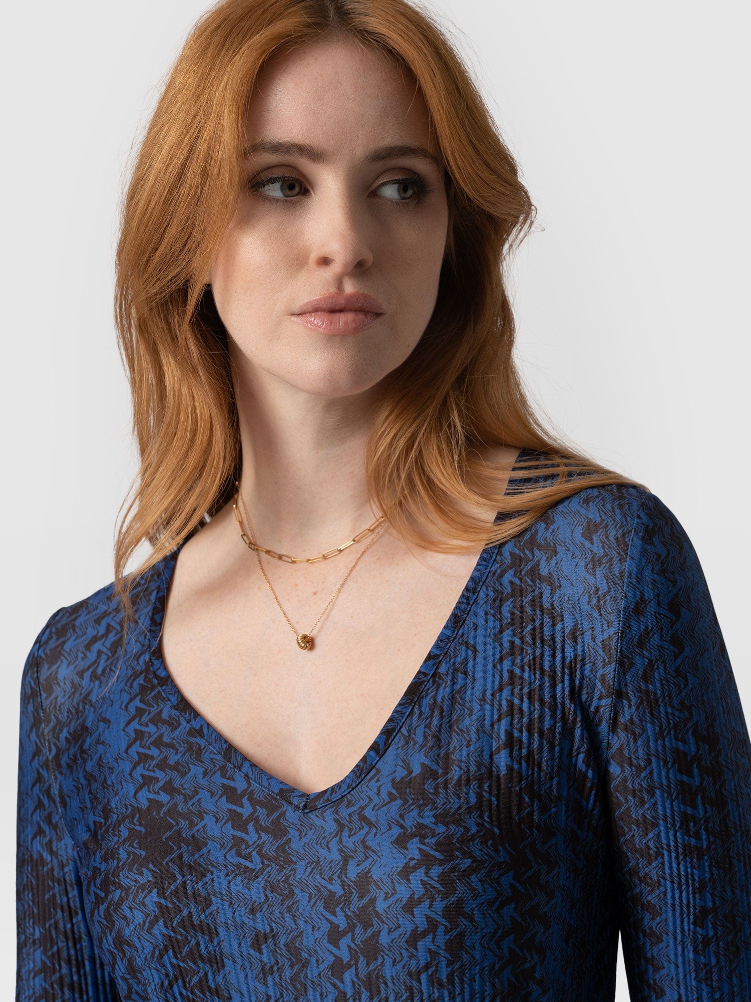 Hanna Plisse Dress Navy Ripple - Women's Dresses | Saint + Sofia® USA