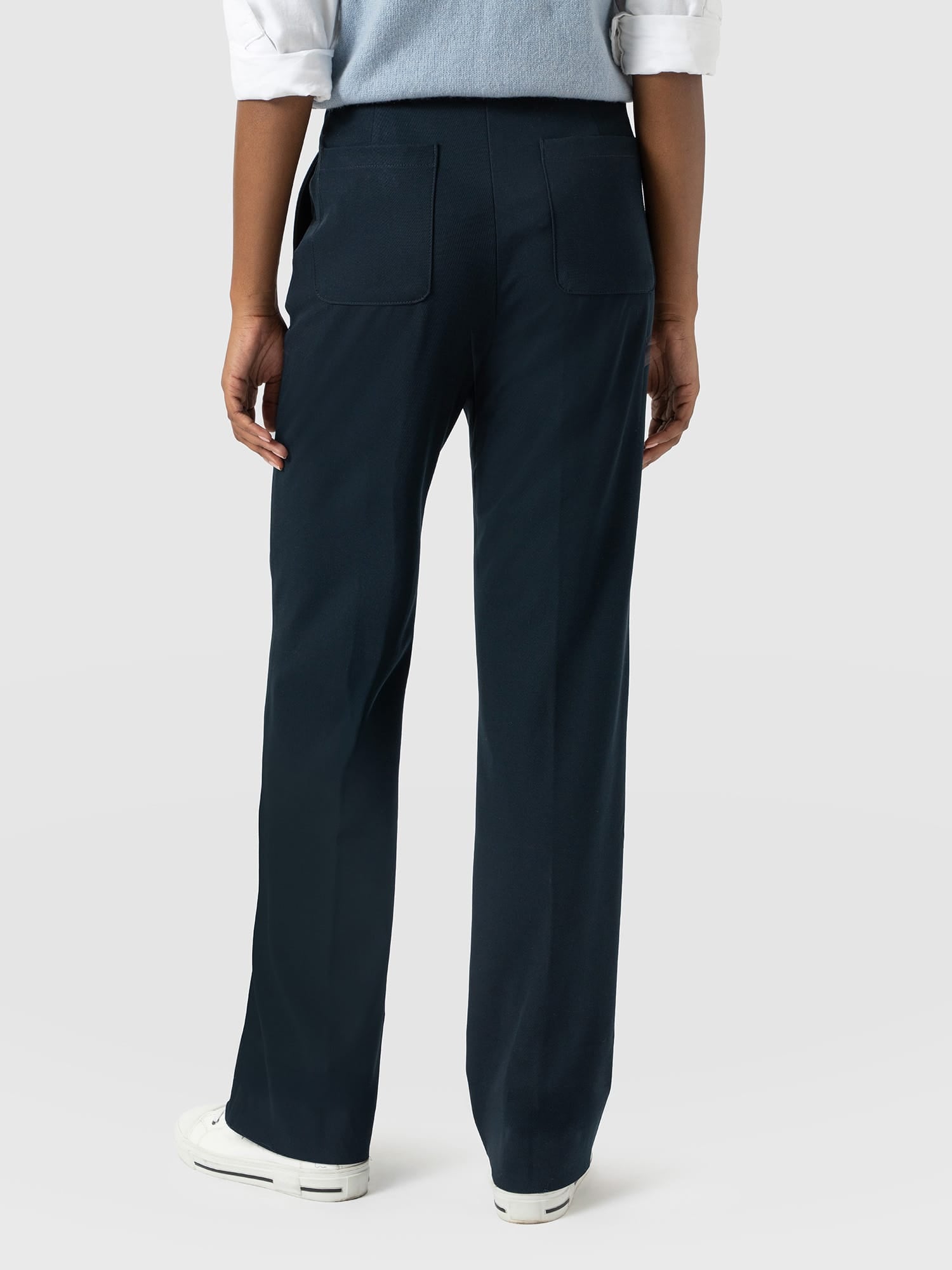 Harlow Straight Leg Pant - Navy - Women's Trousers | Saint and Sofia® USA