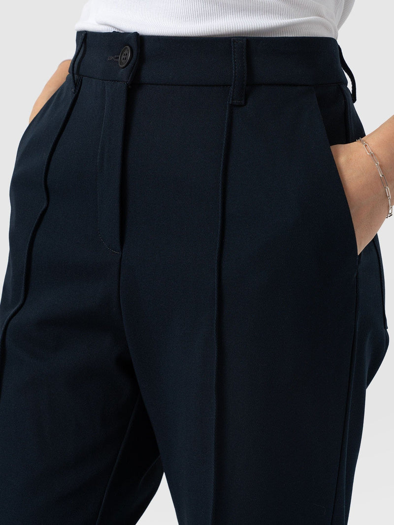 Harlow Straight Leg Pant - Navy - Women's Trousers | Saint + Sofia® USA