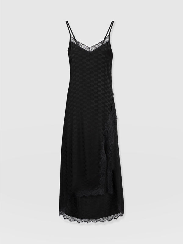 Harper Lace Cami Dress Black Jacquard - Women's Dresses | Saint + Sofia® USA