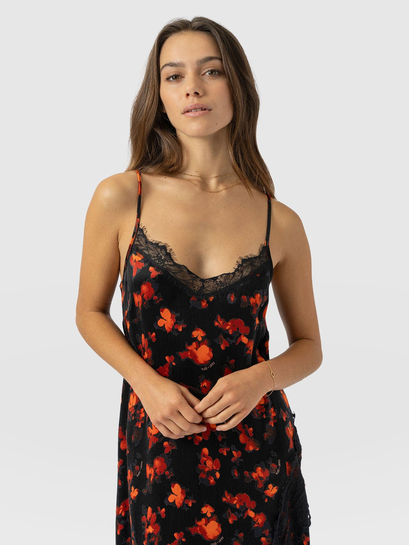 Harper Lace Cami Dress Red Aurora - Women's Dresses | Saint + Sofia® USA