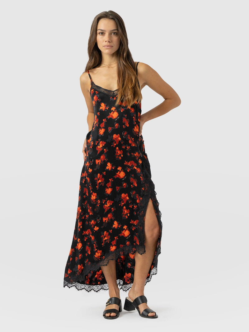 Harper Lace Cami Dress Red Aurora - Women's Dresses | Saint + Sofia® USA