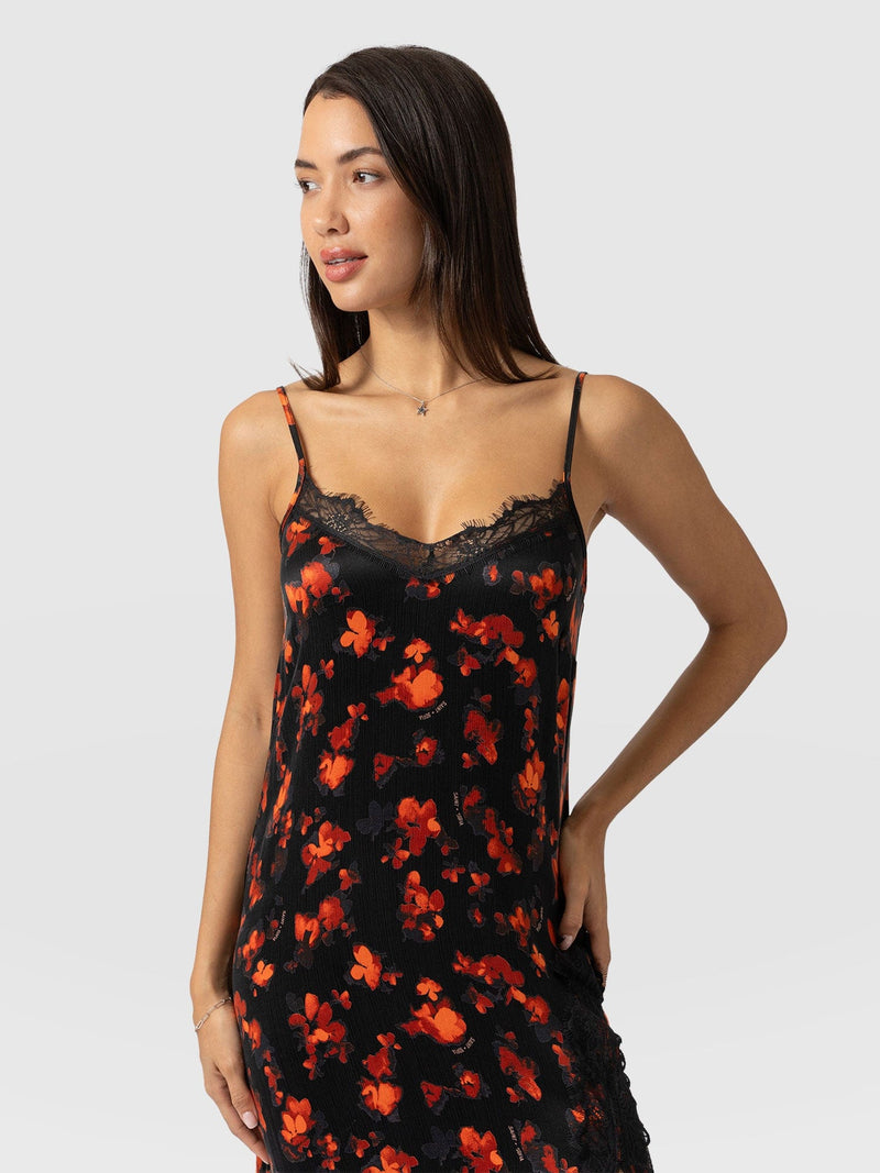 Harper Lace Cami Dress Red Aurora - Women's Dresses | Saint + Sofia® USA