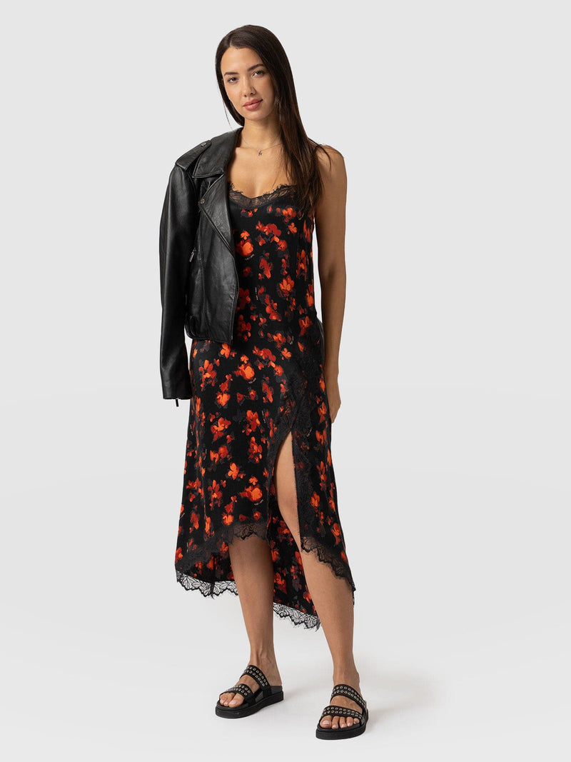 Harper Lace Cami Dress Red Aurora - Women's Dresses | Saint + Sofia® USA